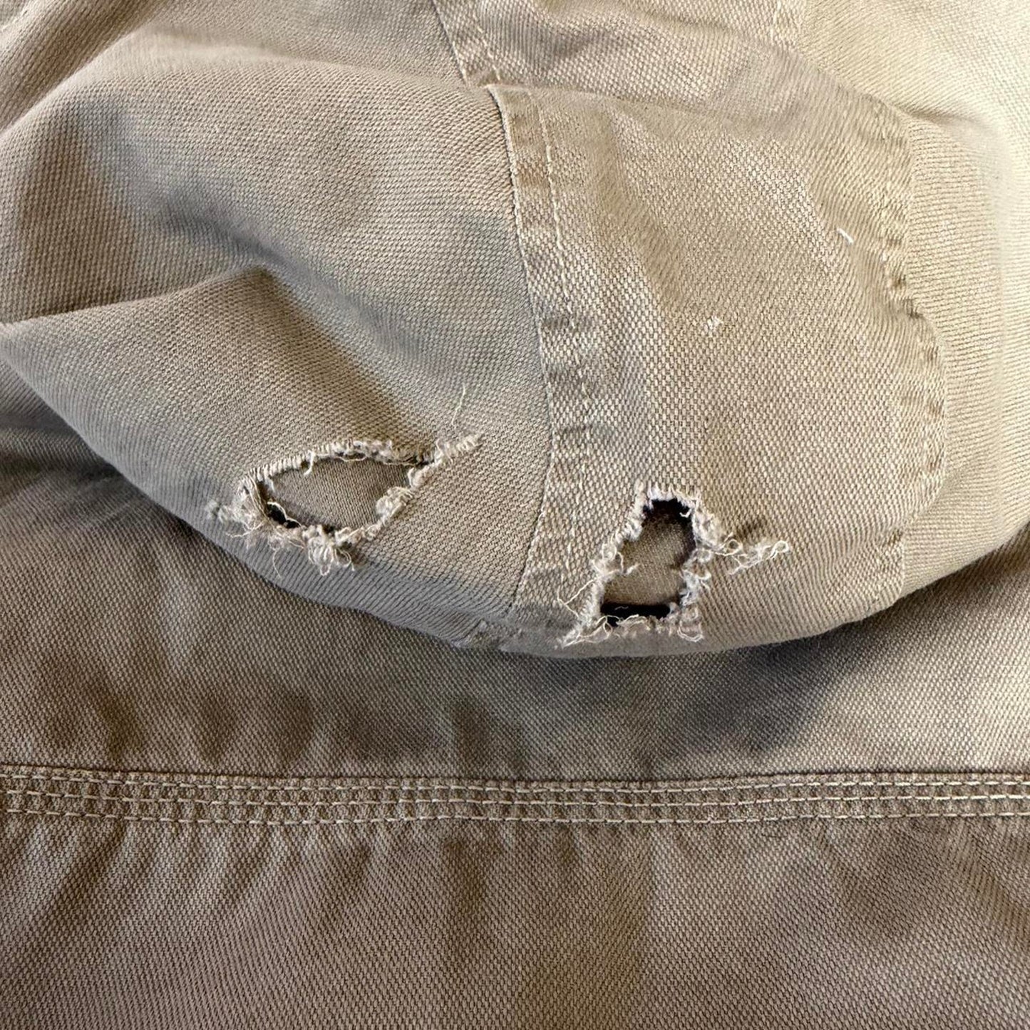 Men khaki hooded jacket
