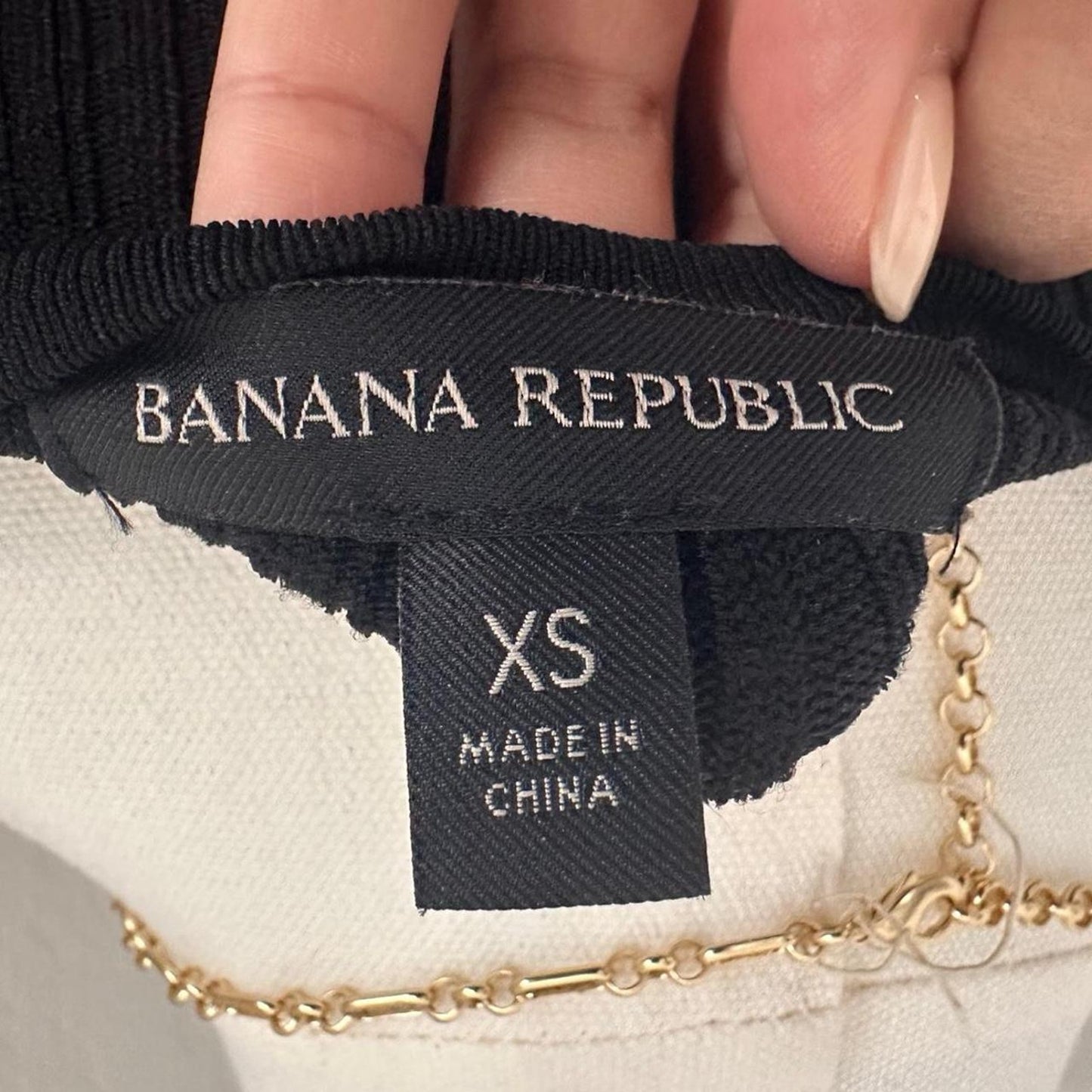 Banana Republic ribbed black bodycon dress