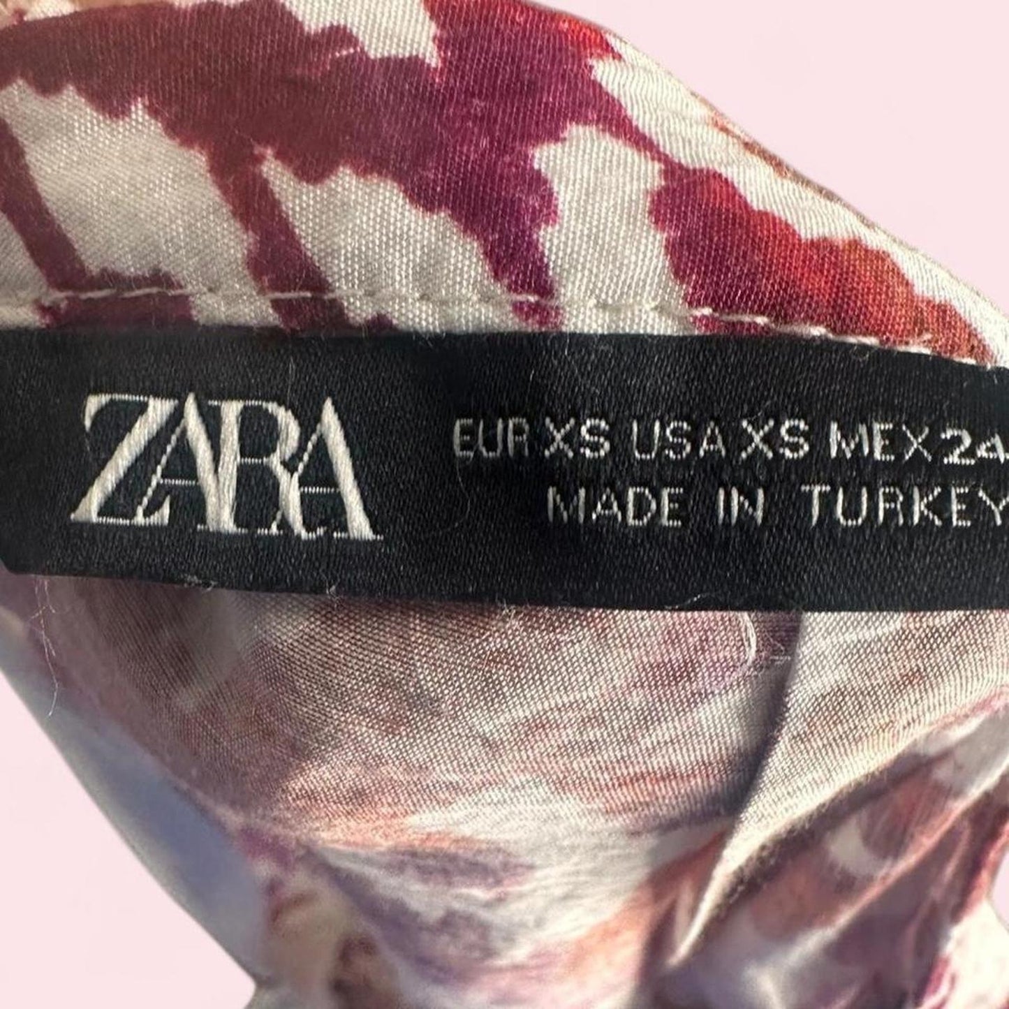 Zara red and white strapless