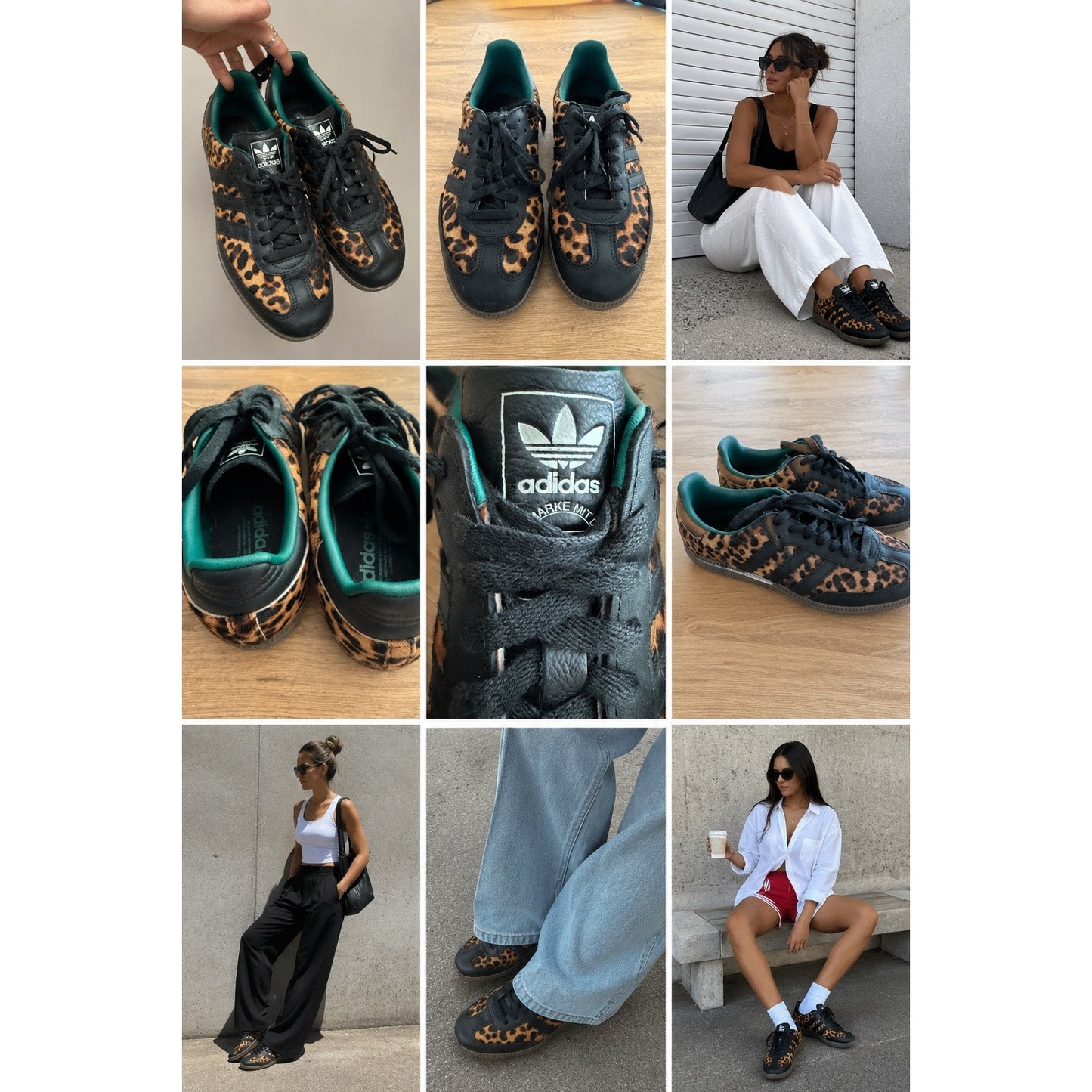 Adidas Originals Samba Leopard Pony Hair Sneakers Black Women’s Size 8