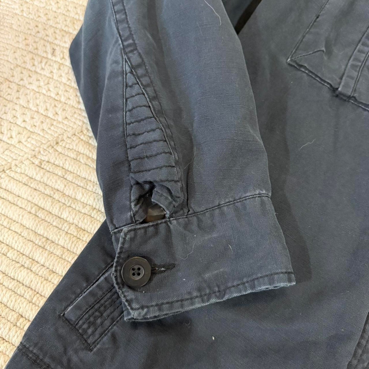 Quiksilver canvas jacket in a perfect faded charcoal wash