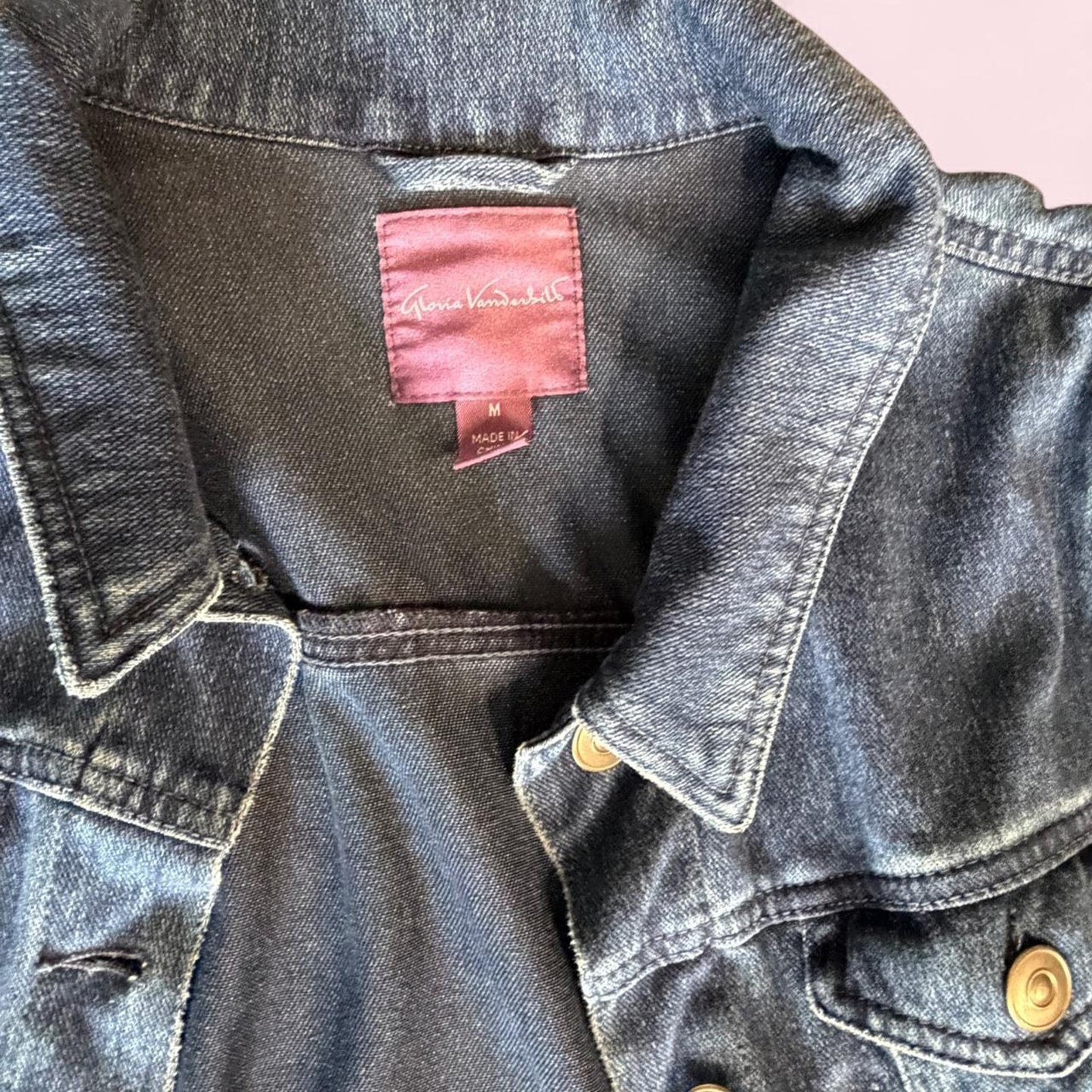 Dark wash blue denim jacket
