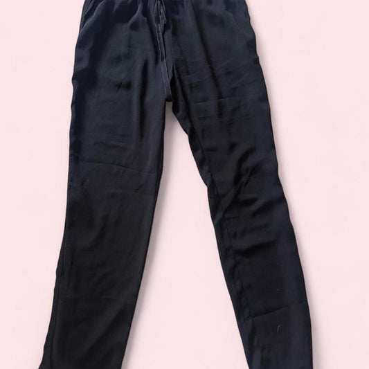 black thick waste band pants