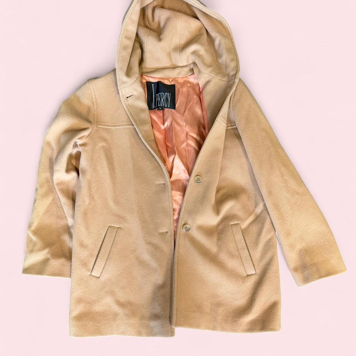 Vintage peacoat tan with hood