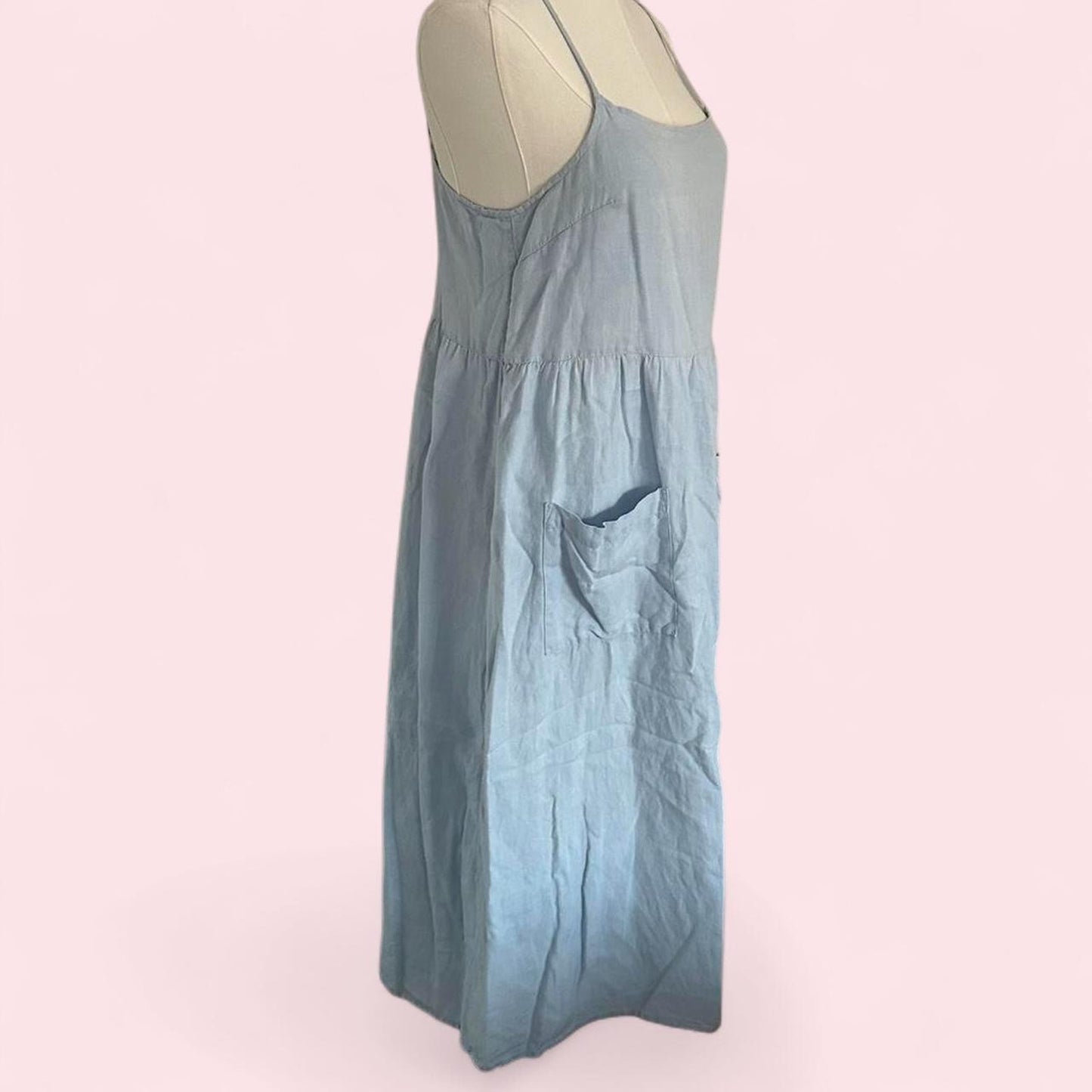 Urban outfitters blue linen midi