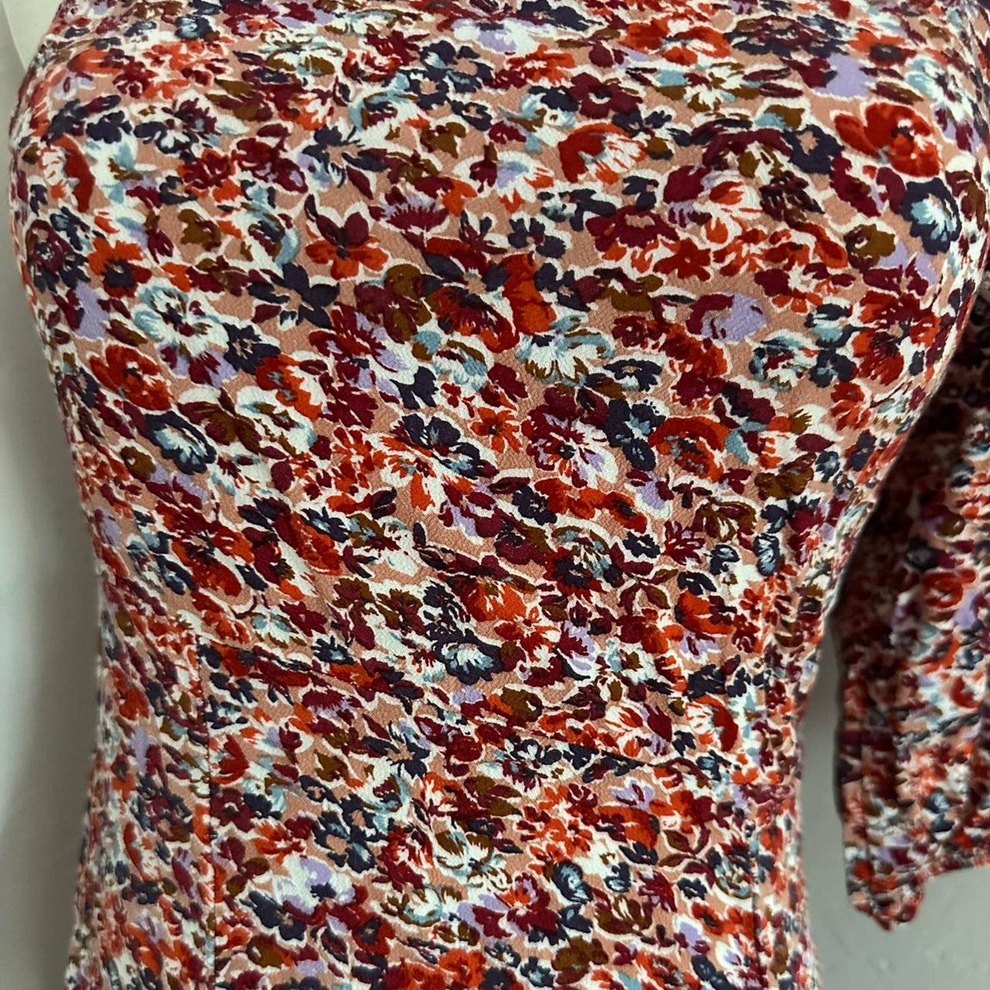 Multicoloured floral midi dress floral
