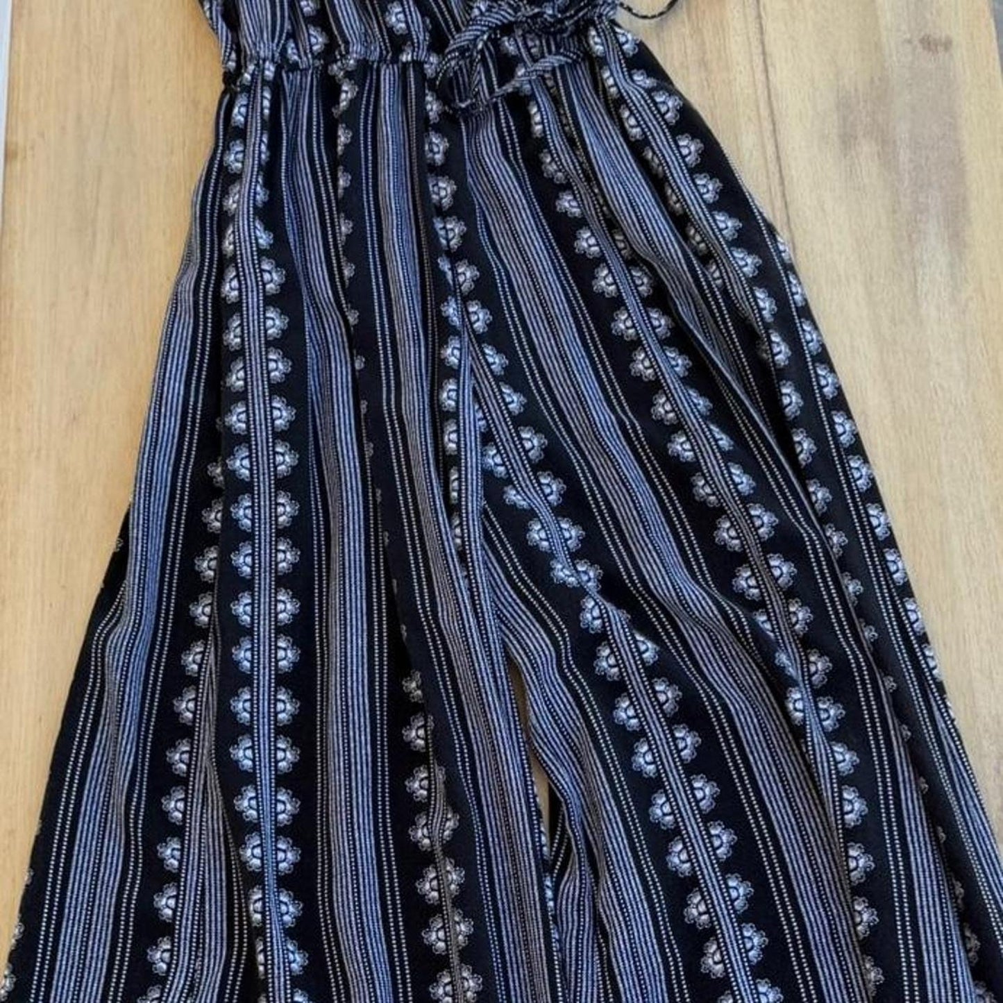 Black and white jumpsuit with
