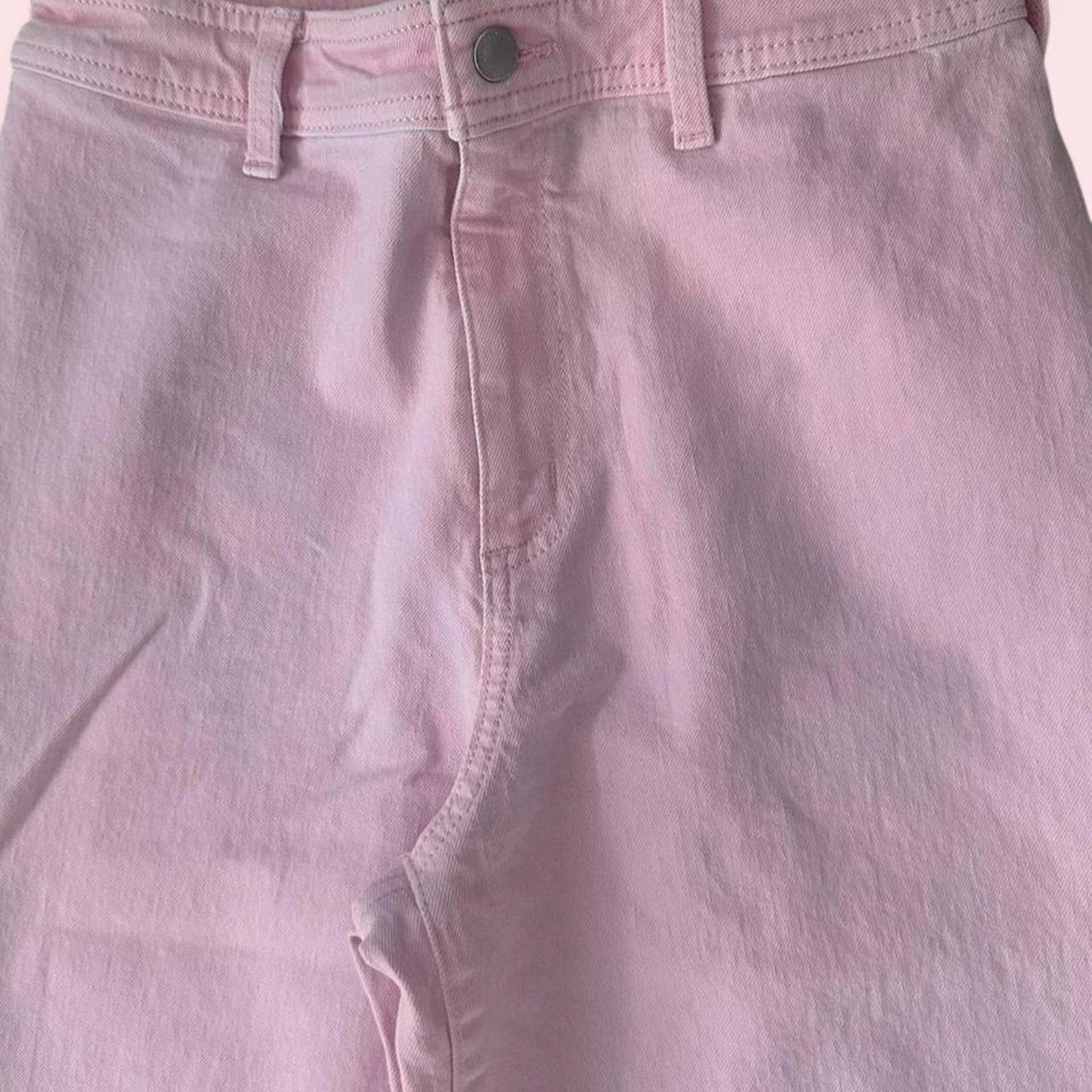 Pastel Pink Wide Leg Jeans 💗