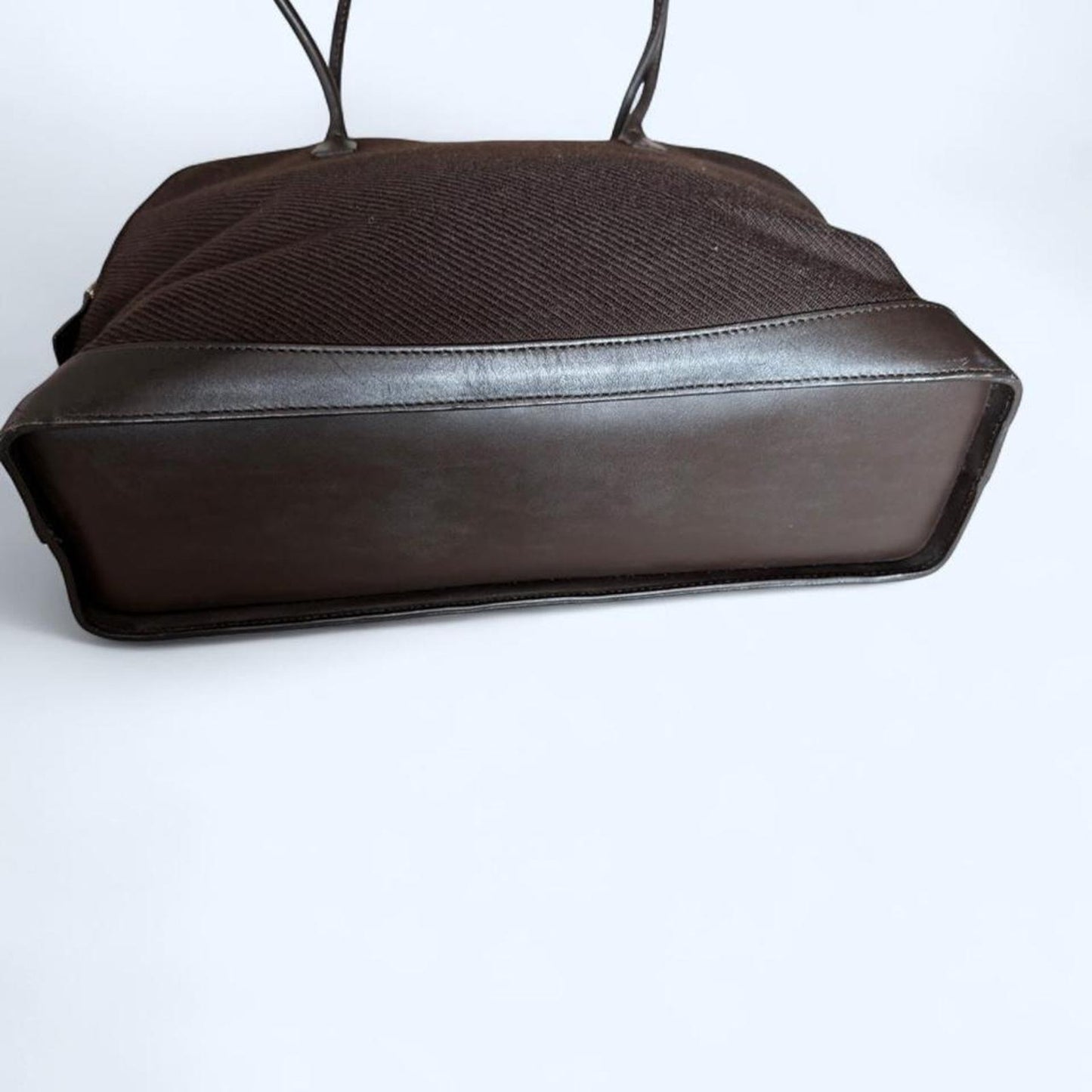 Vintage Ann Taylor twill and leather bag