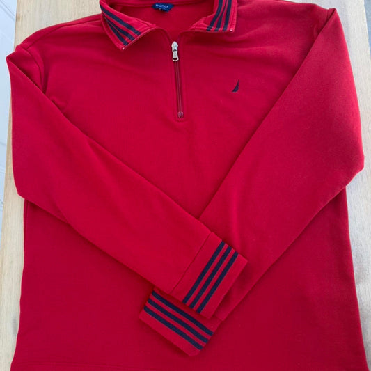 Nautica red quarter coastal prep