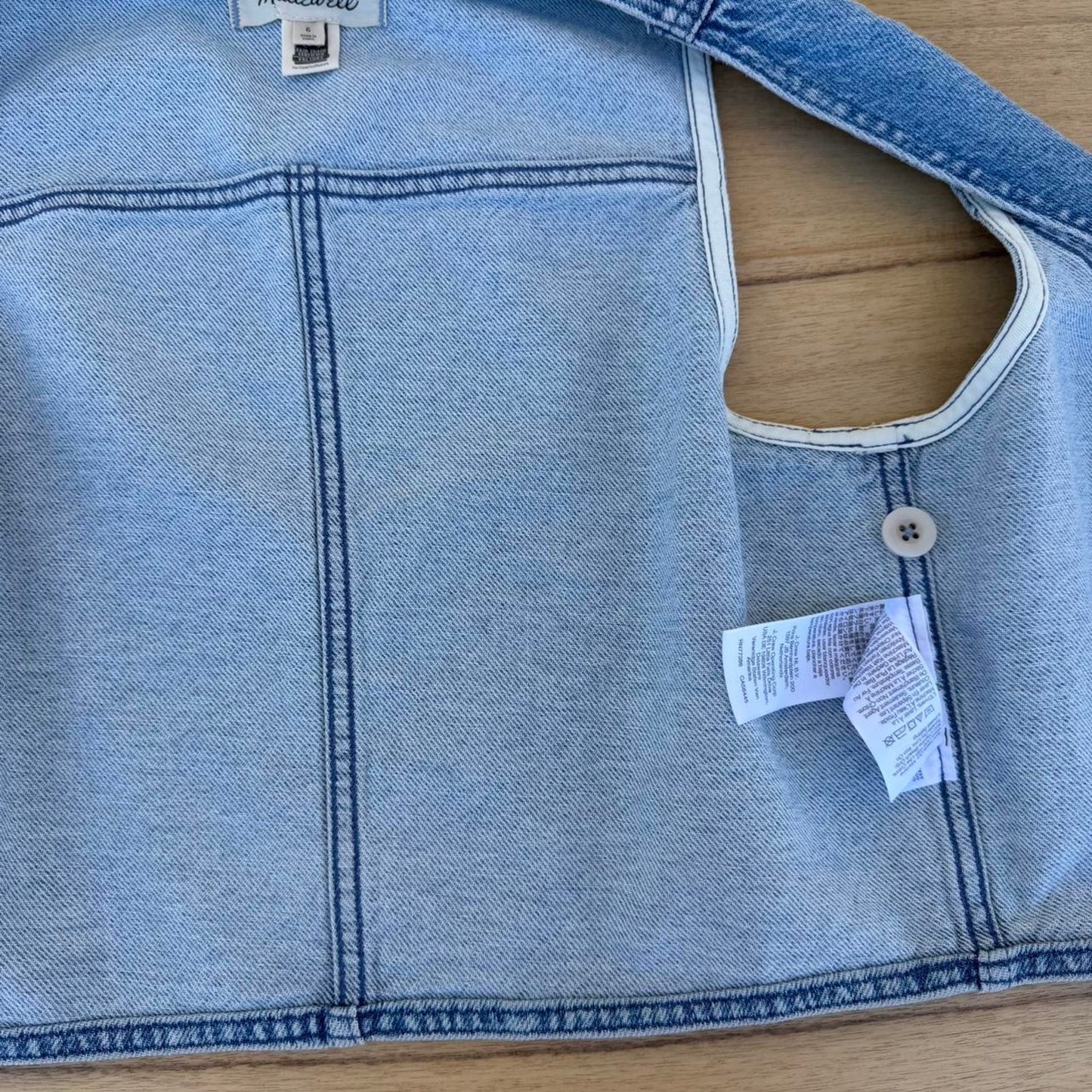 Denim vest top by madewell