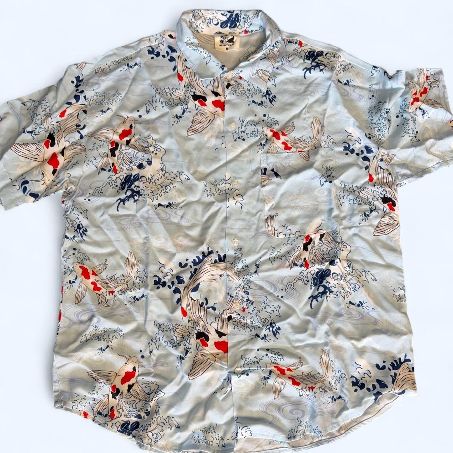 Surf City koi fish button-up
