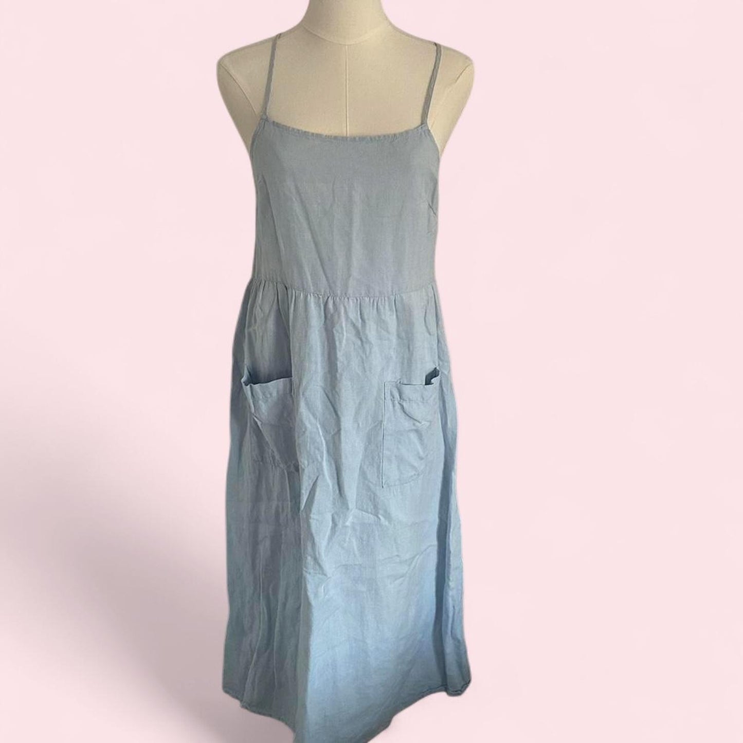 Urban outfitters blue linen midi