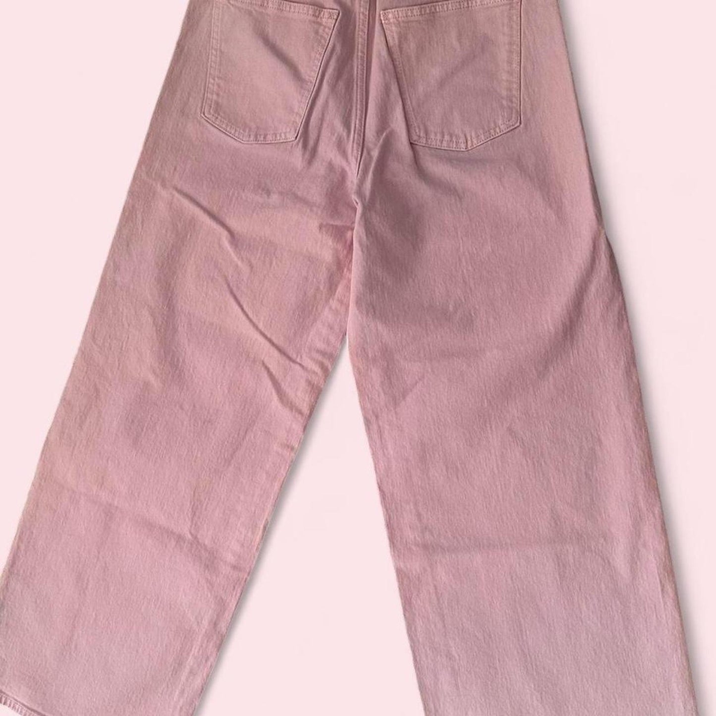 Pastel Pink Wide Leg Jeans 💗