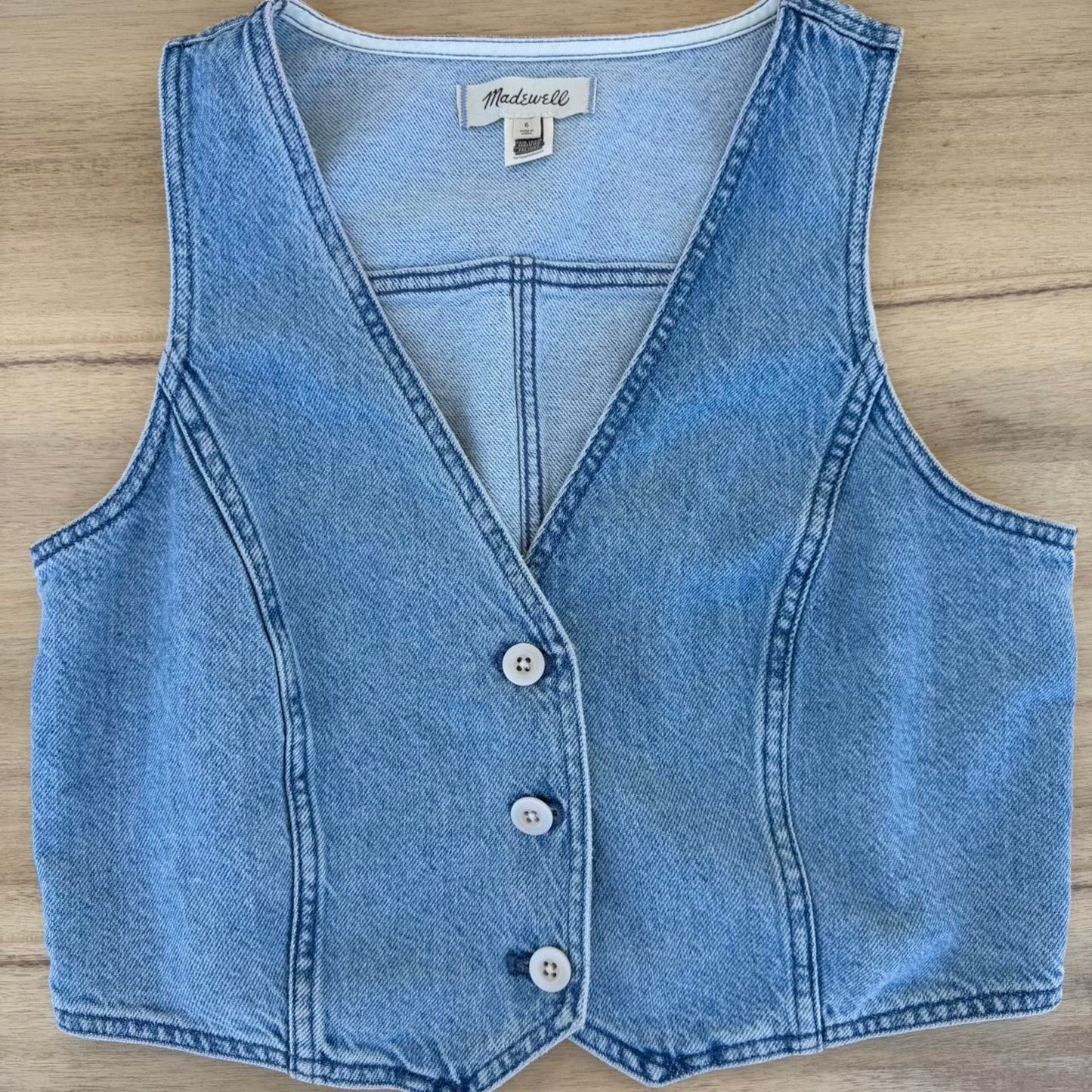 Denim vest top by madewell