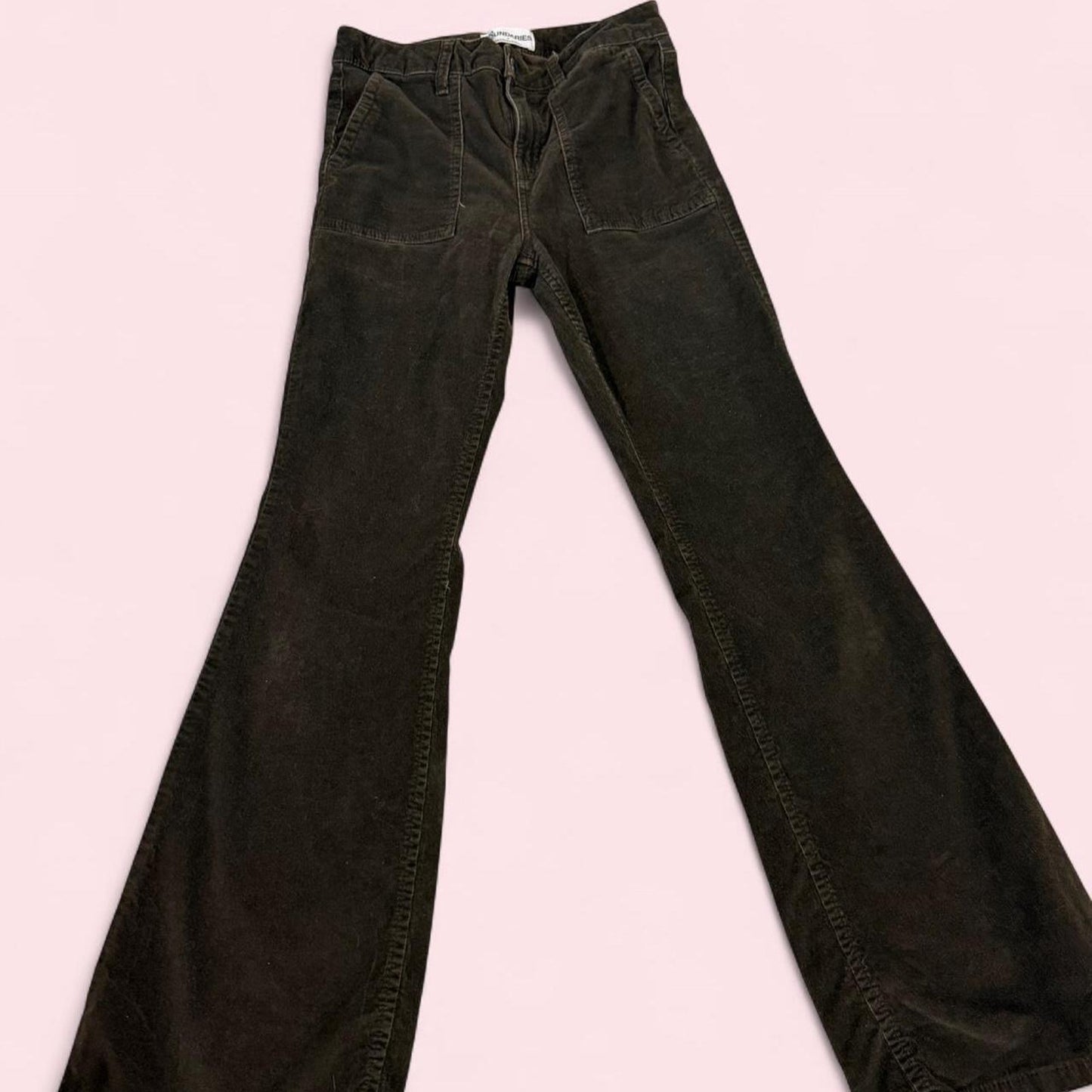 Brown corduroy flare pants
