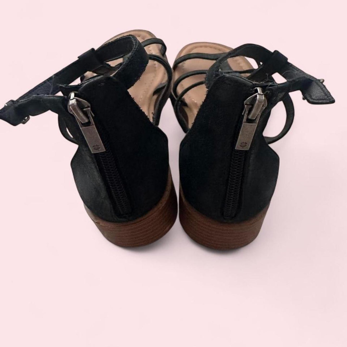 Black strappy sandals