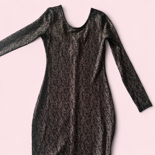 Womens black and gold