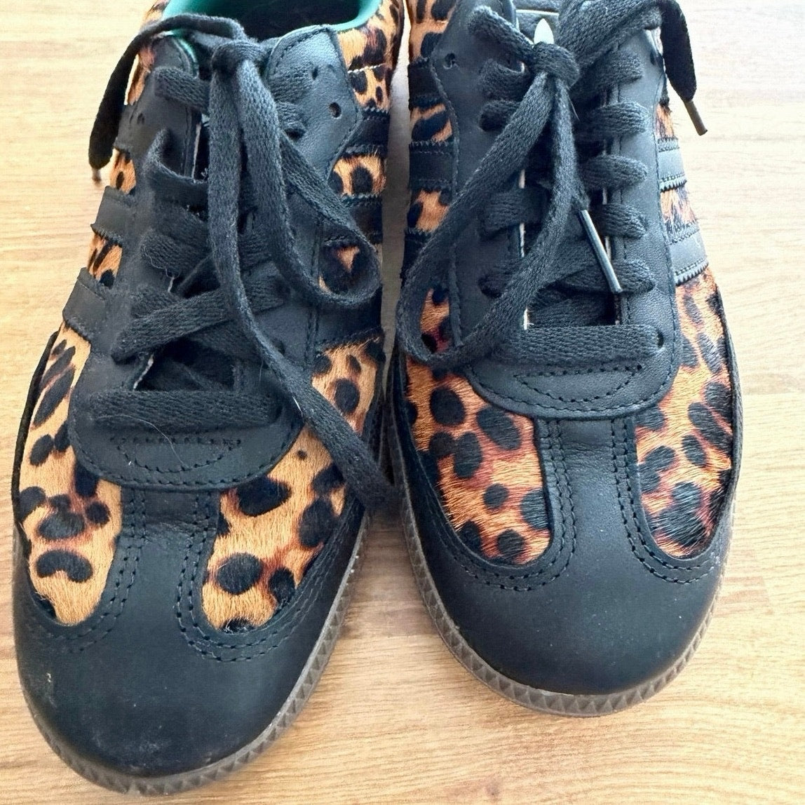 Adidas Originals Samba Leopard Pony Hair Sneakers Black Women’s Size 8