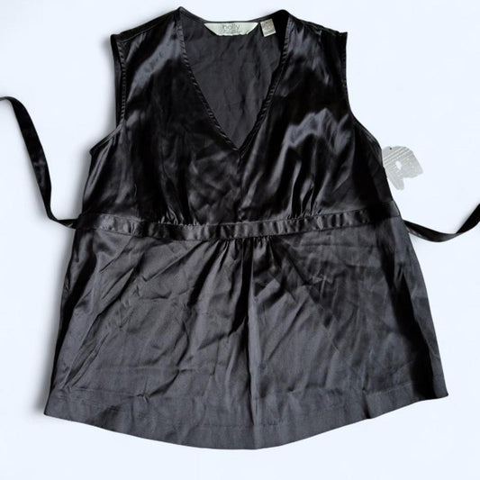 Maternity top black satin by Holly Robinson Peete