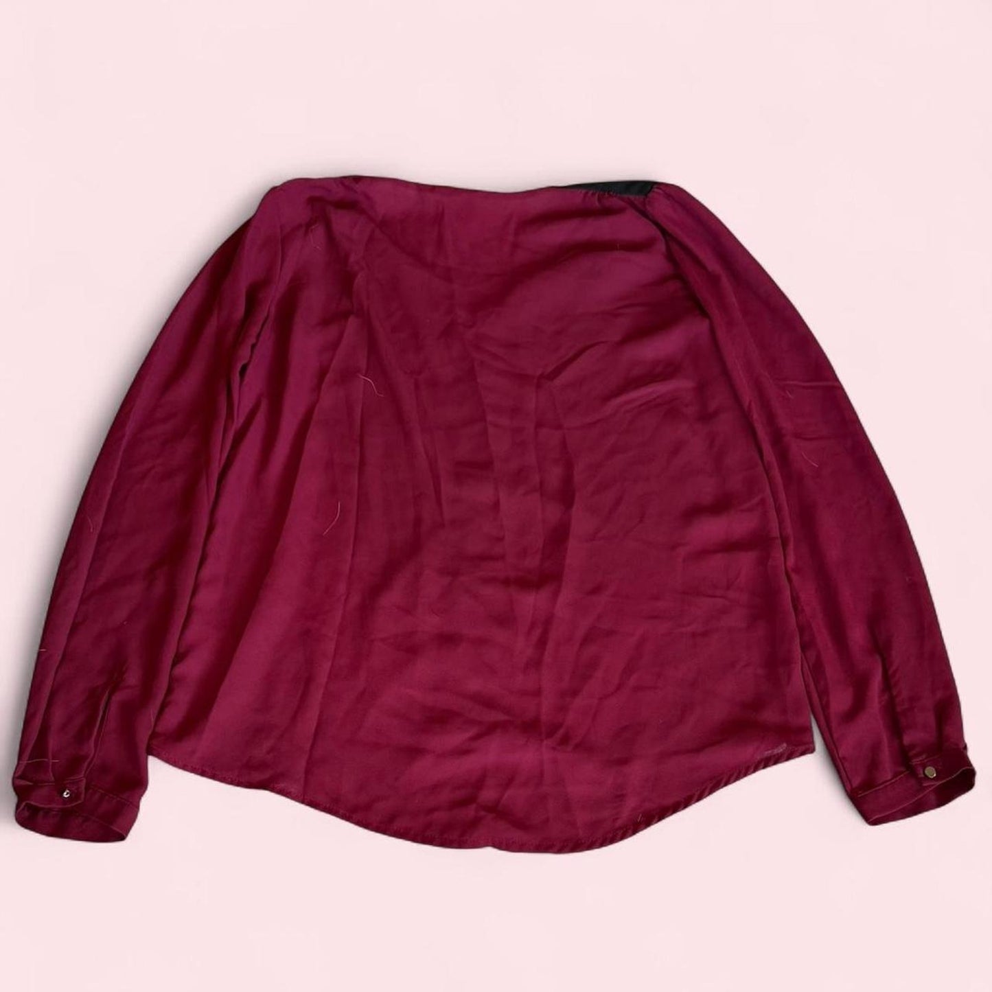 Vintage burgundy long sleeve blouse