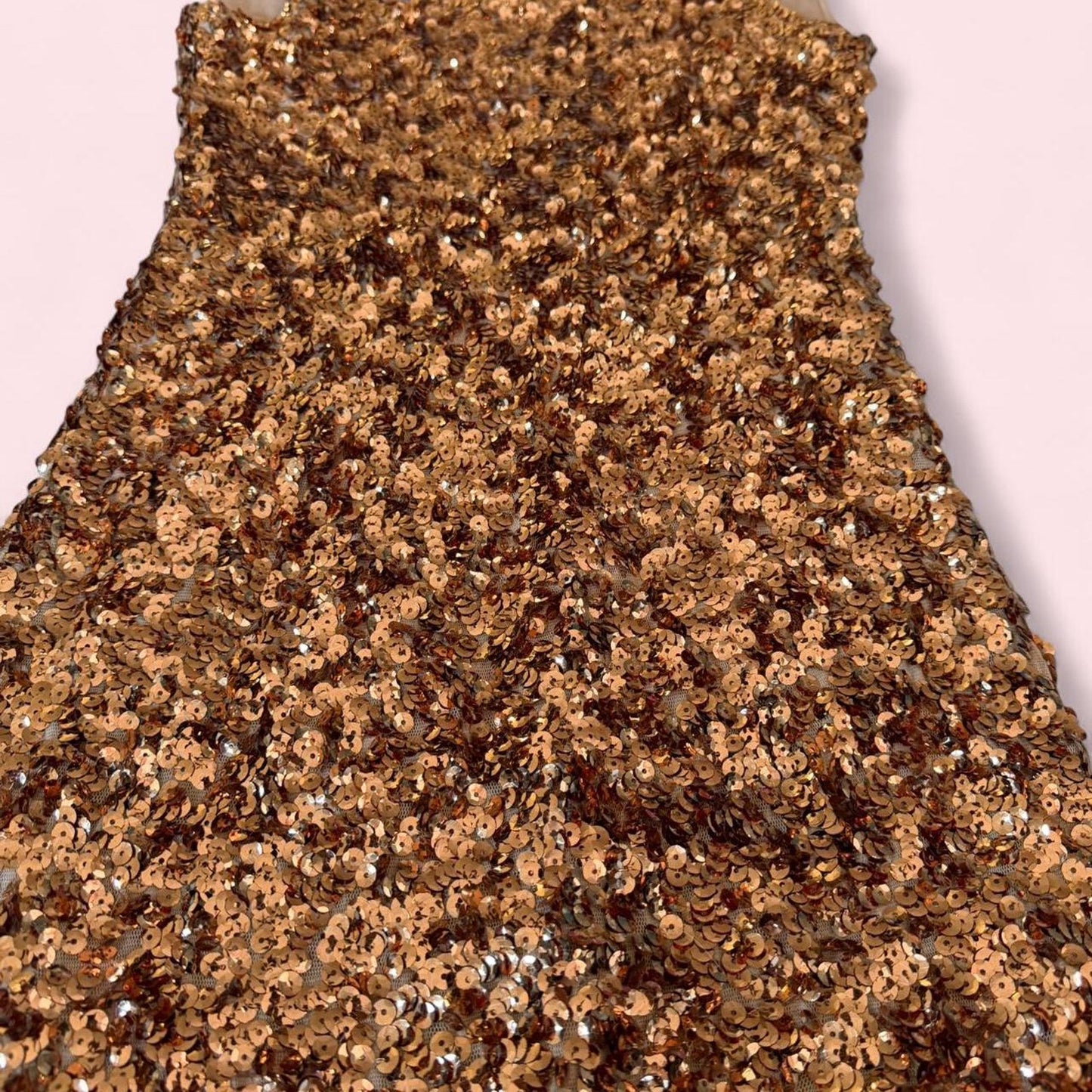 Ladies gold sequin mini dress