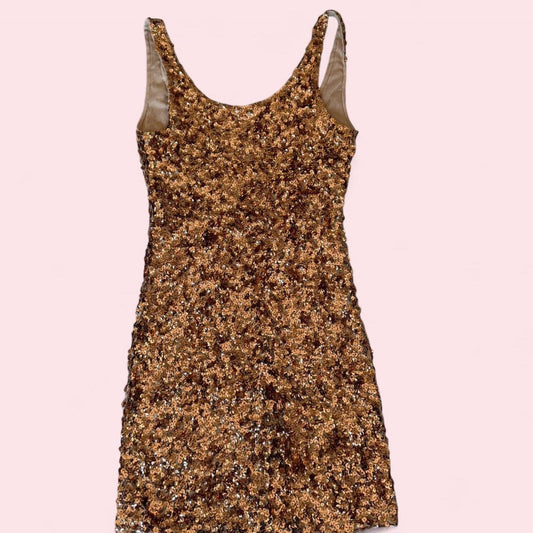 Ladies gold sequin mini dress