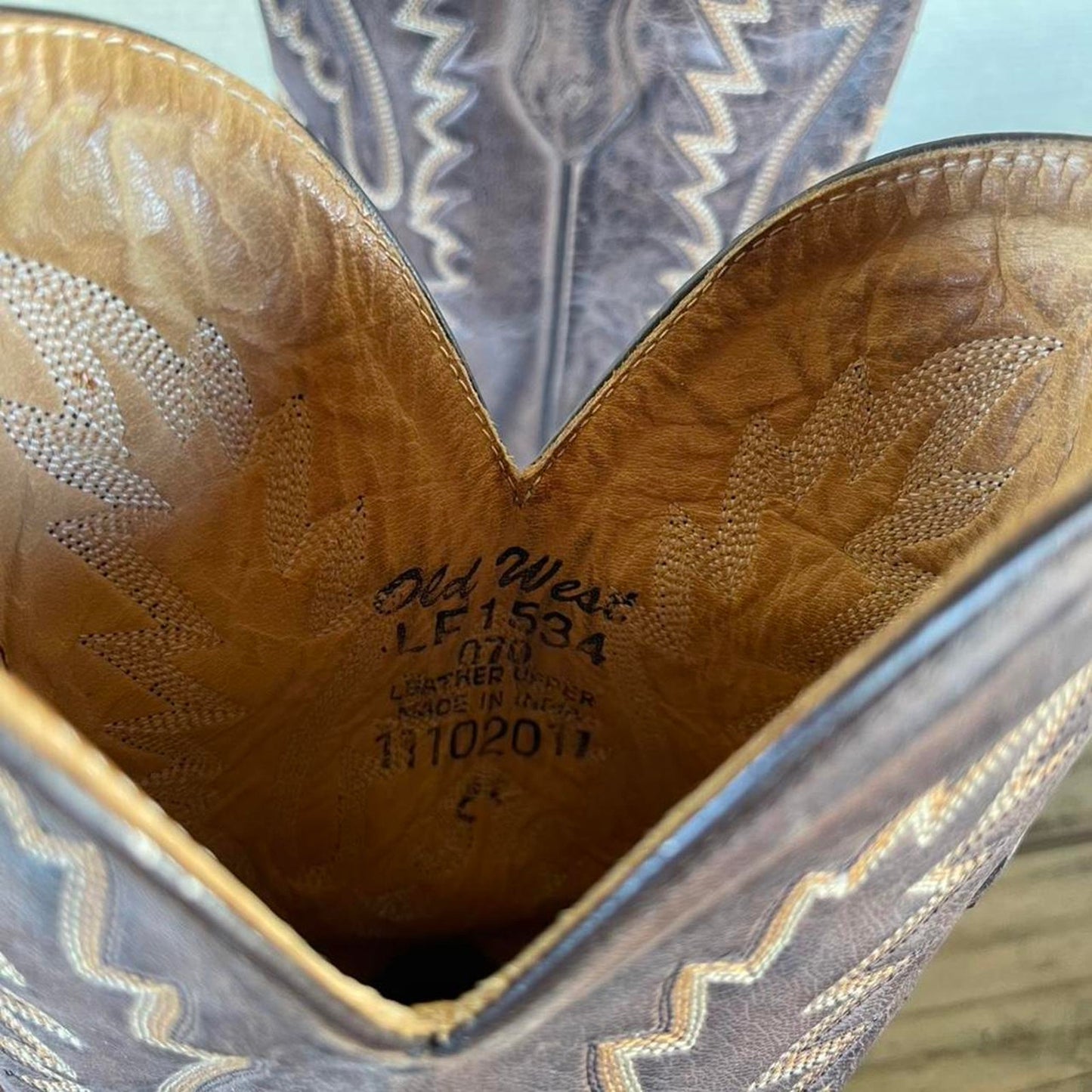Old west brown leather cowboy