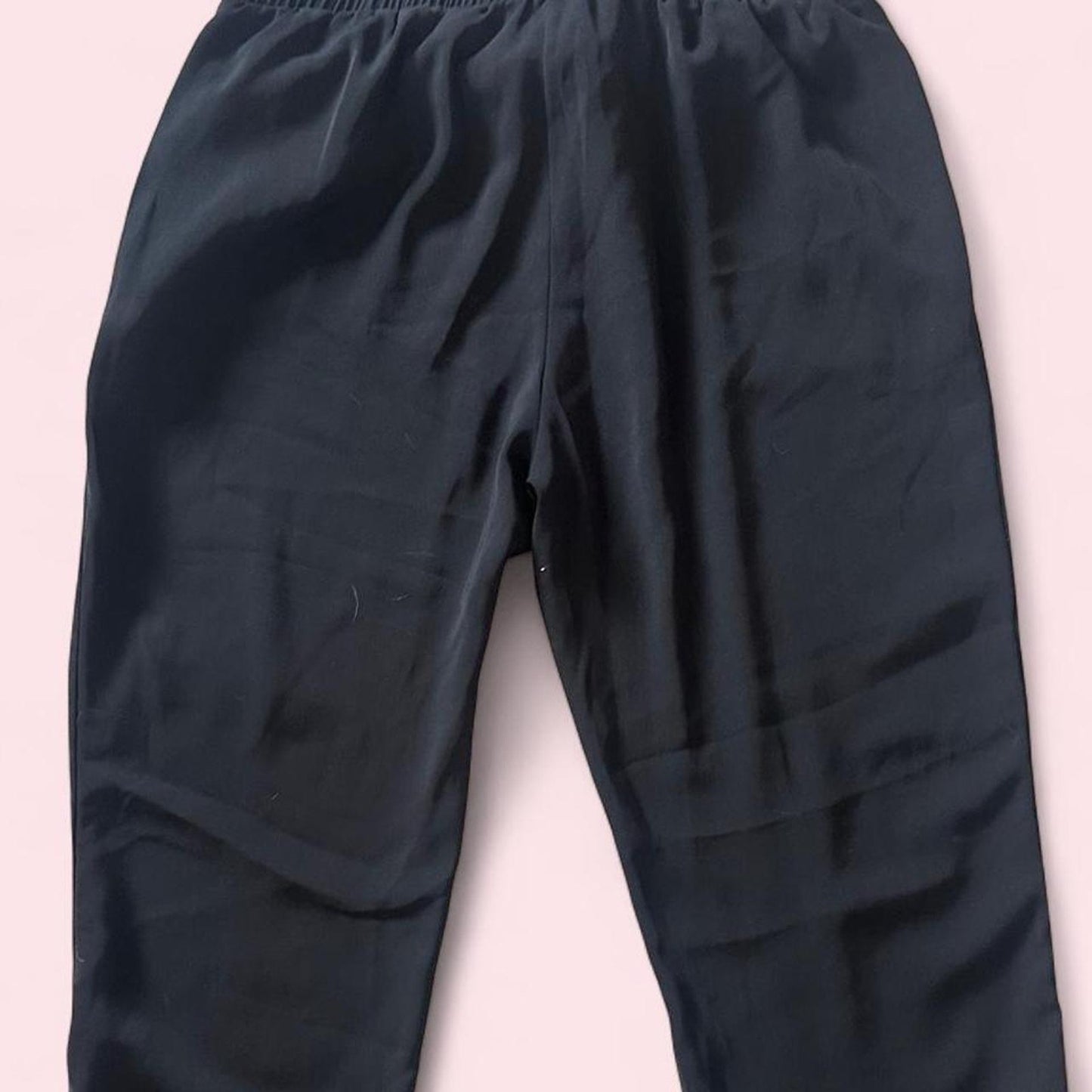 black thick waste band pants