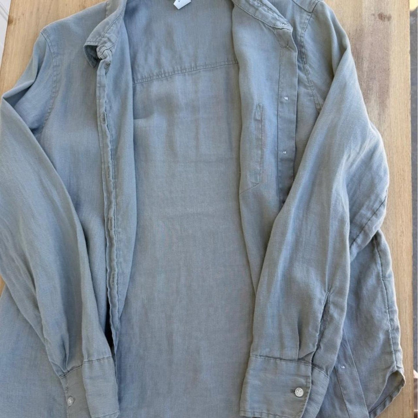 100 linen button up shirt