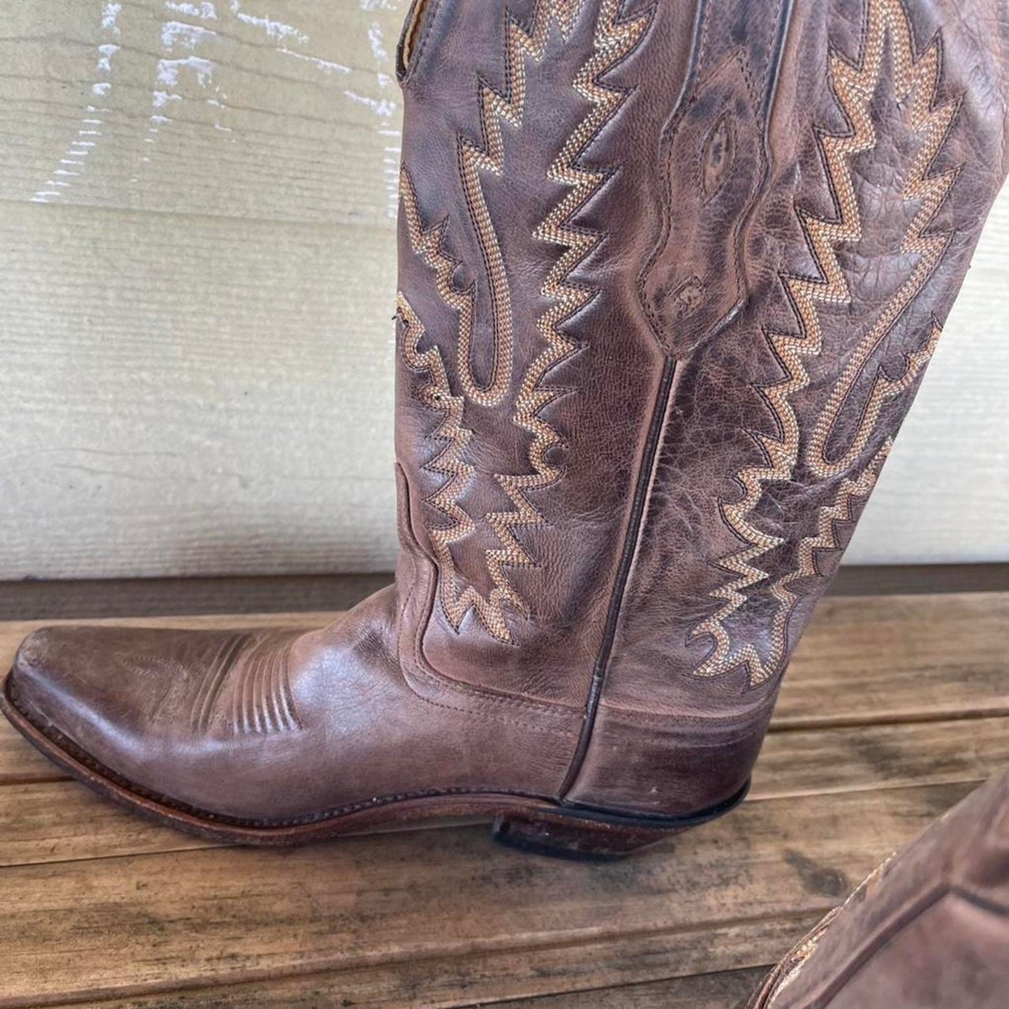Old west brown leather cowboy
