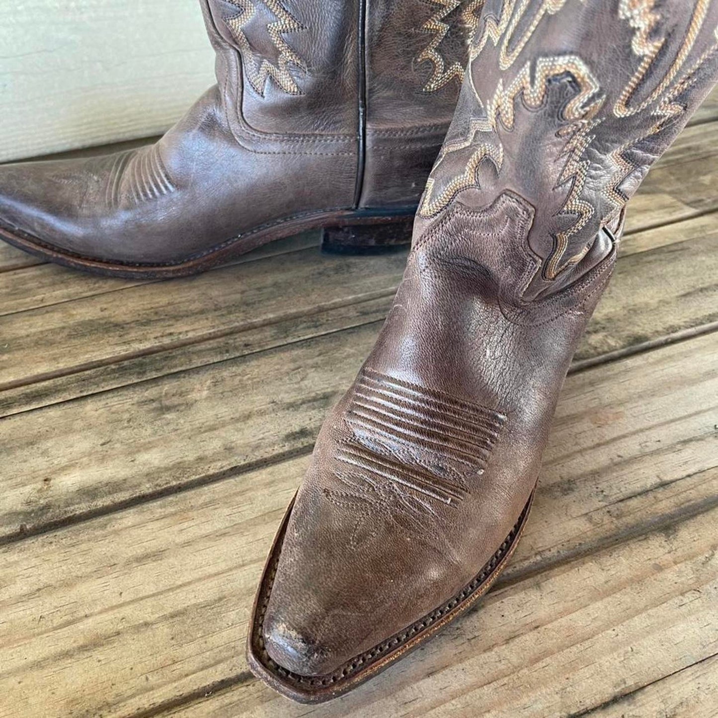 Old west brown leather cowboy