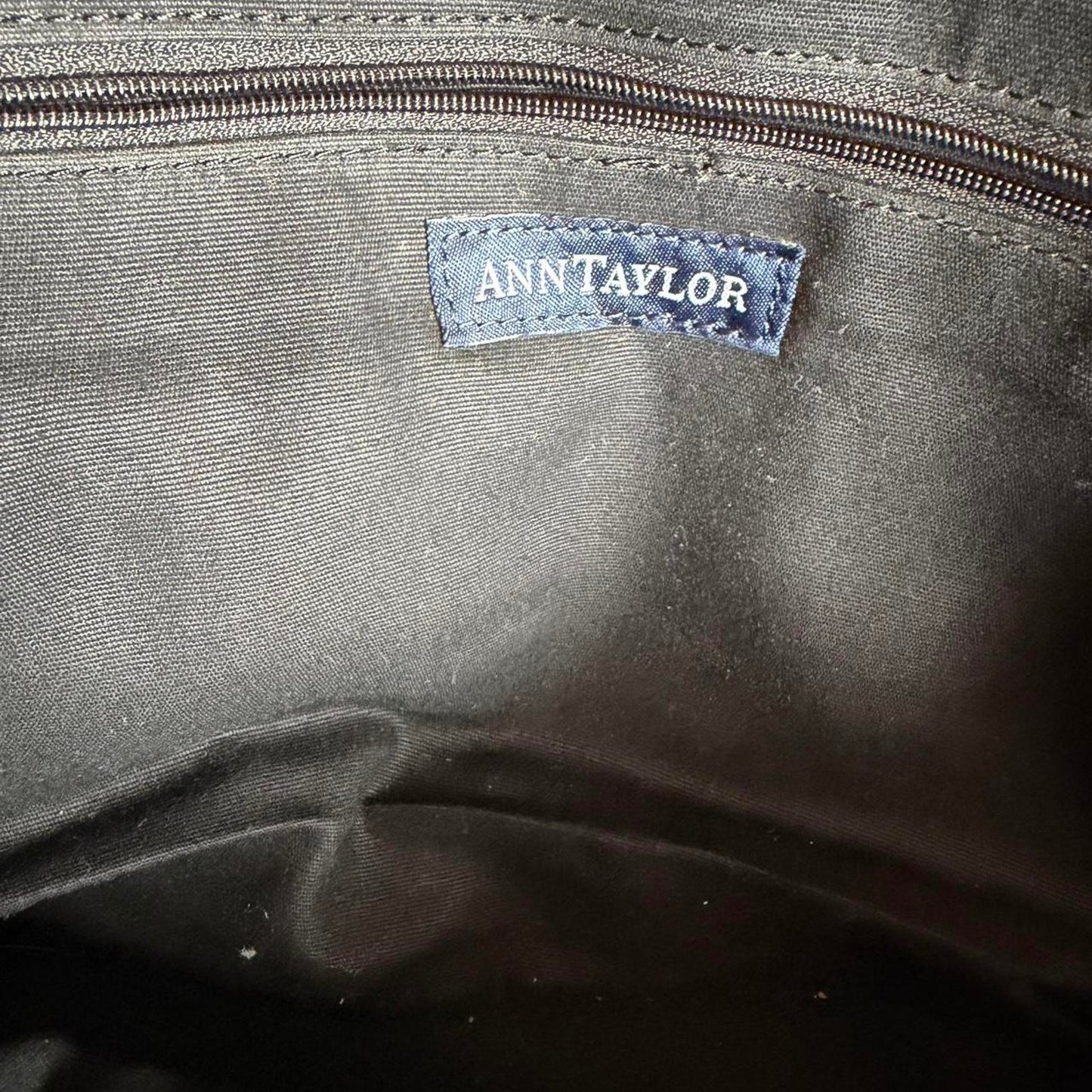 Vintage Ann Taylor twill and leather bag