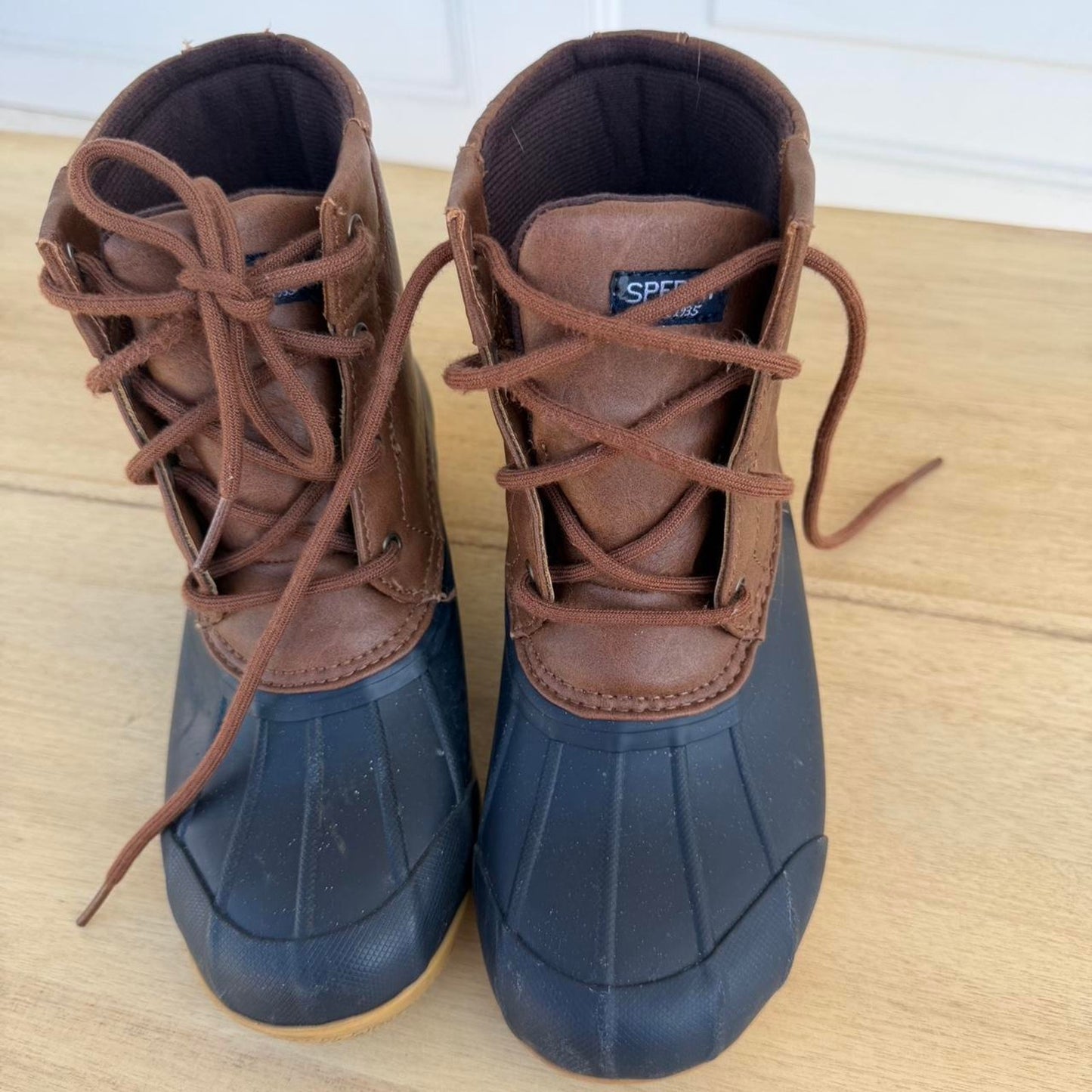 Kids sperry navy duck boots