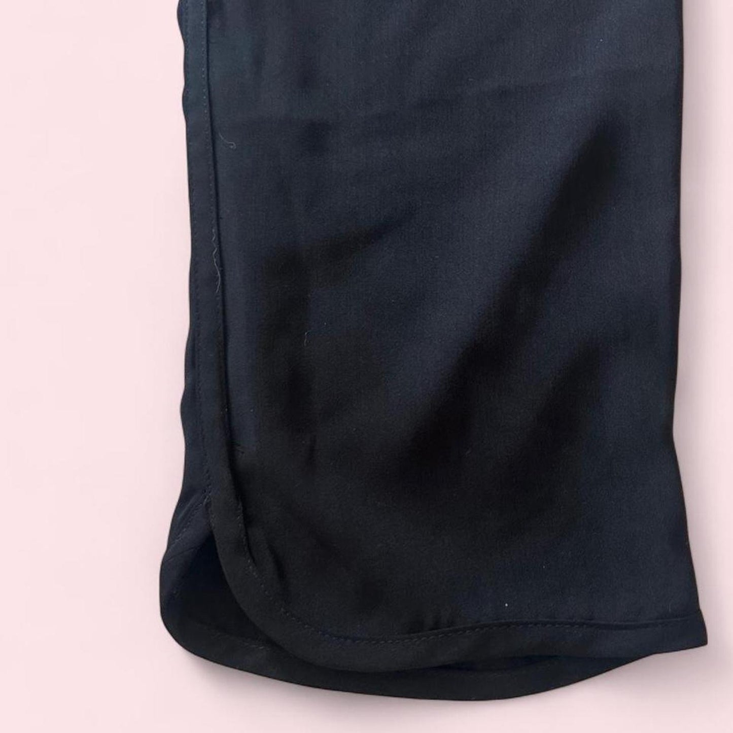 black thick waste band pants
