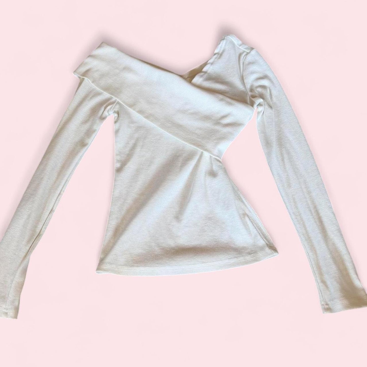 White long sleeve top