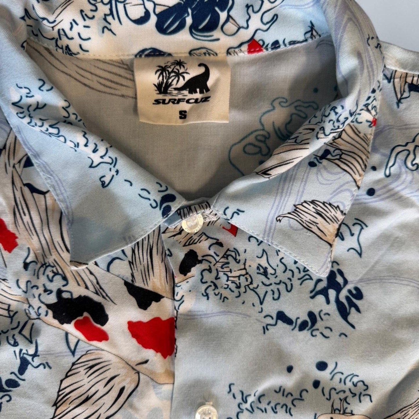 Surf City koi fish button-up