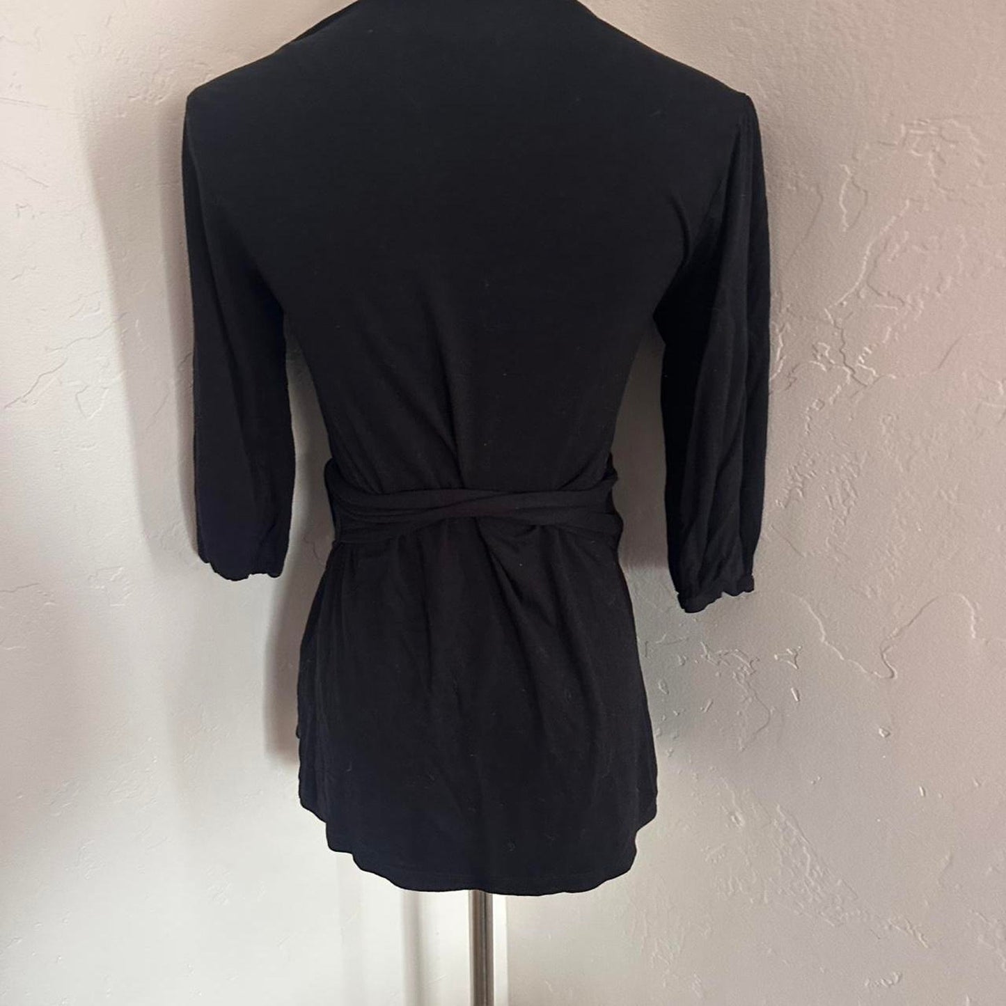 Womens halogren black wrap top