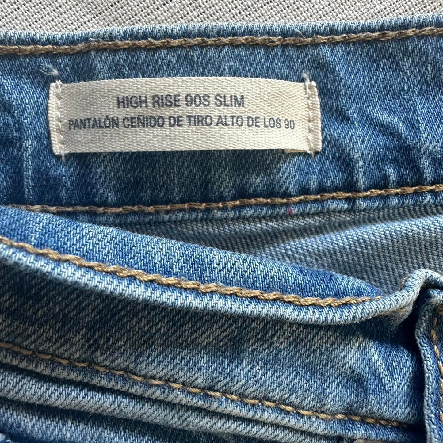 High rise 90s slim blue