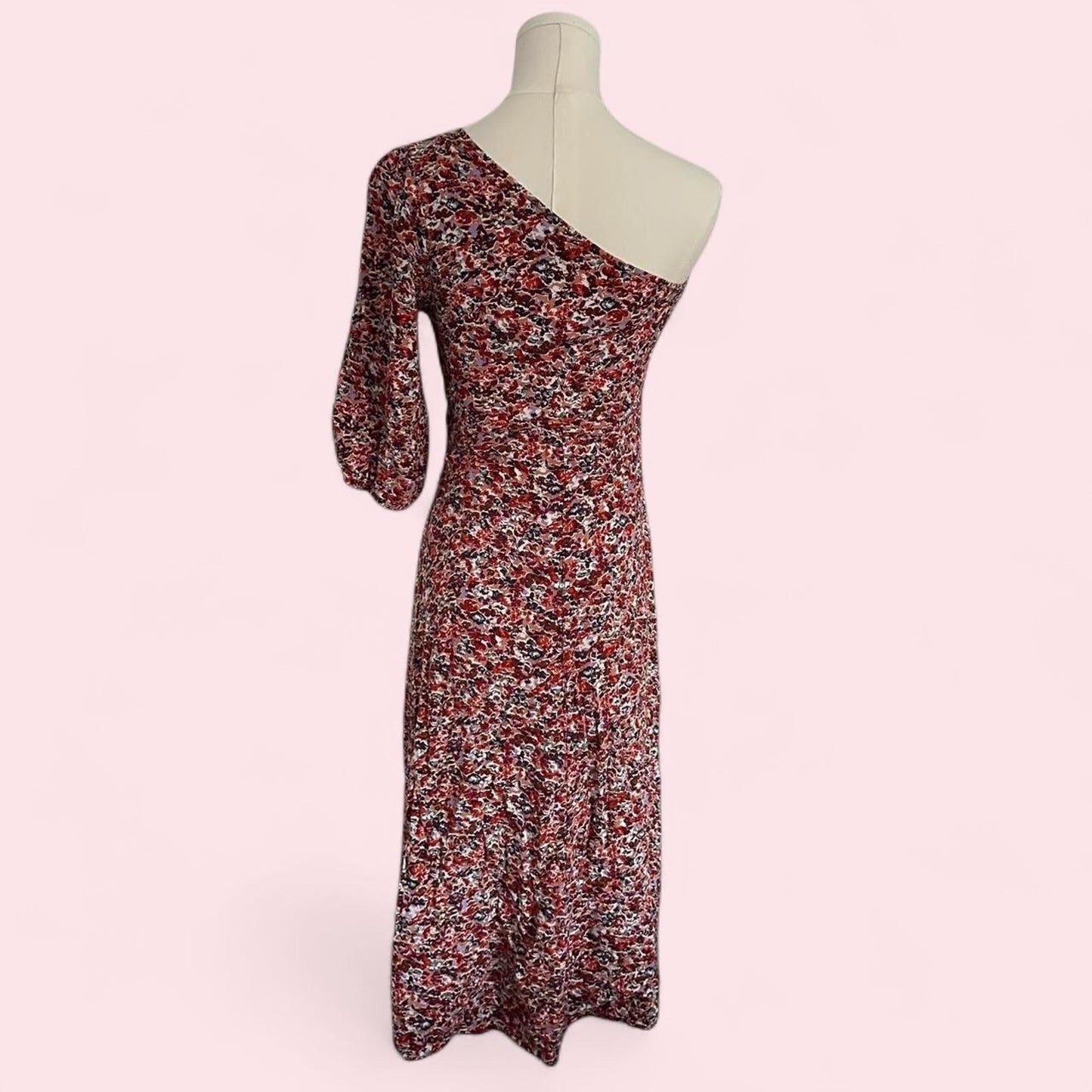 Multicoloured floral midi dress floral