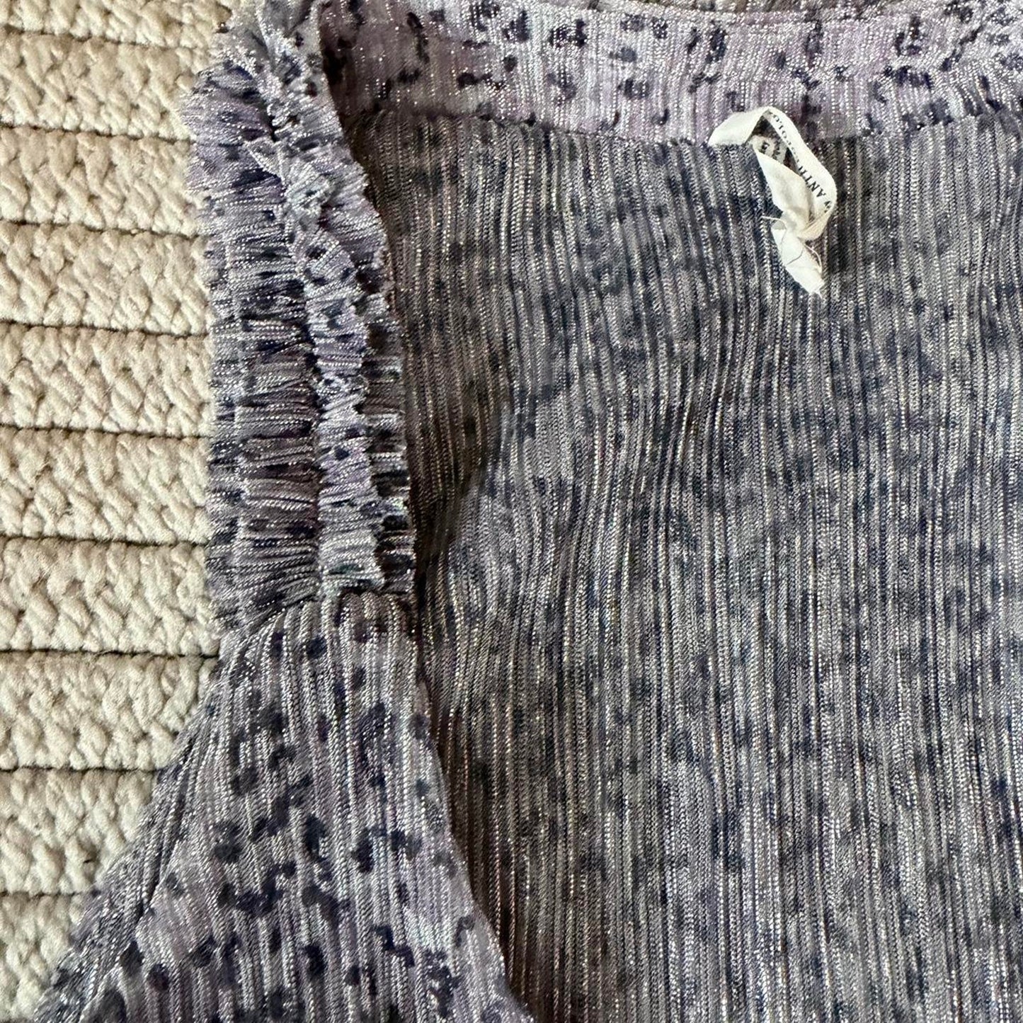 Anthropologie sequin top with sheer layered material