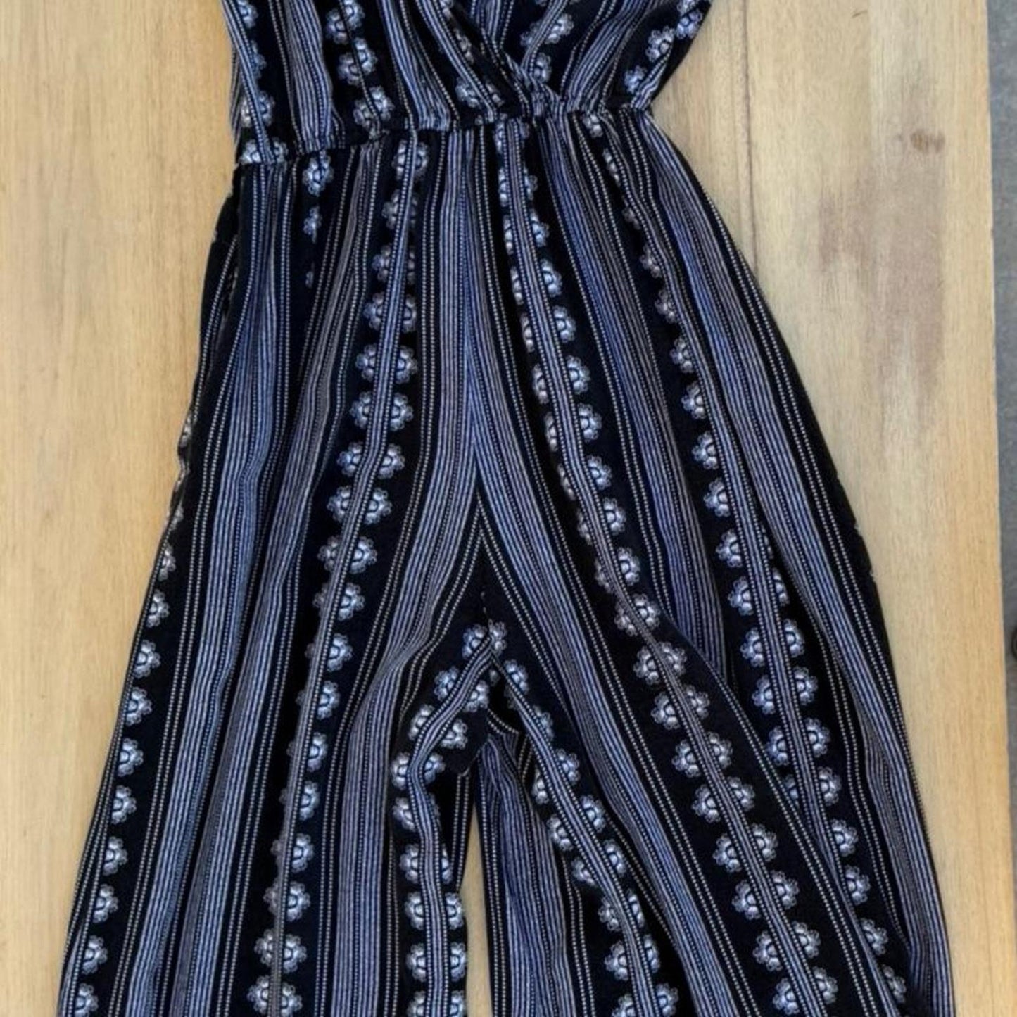 Black and white jumpsuit with