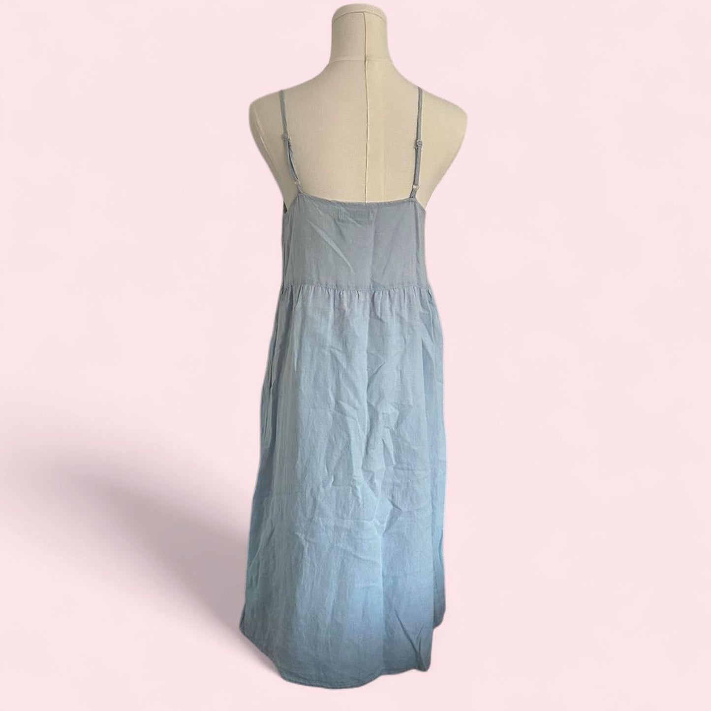 Urban outfitters blue linen midi