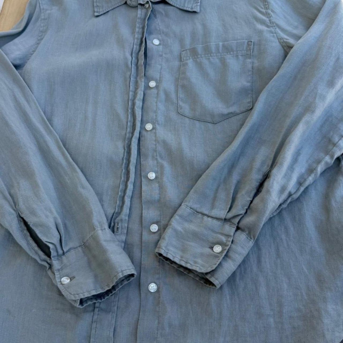 100 linen button up shirt