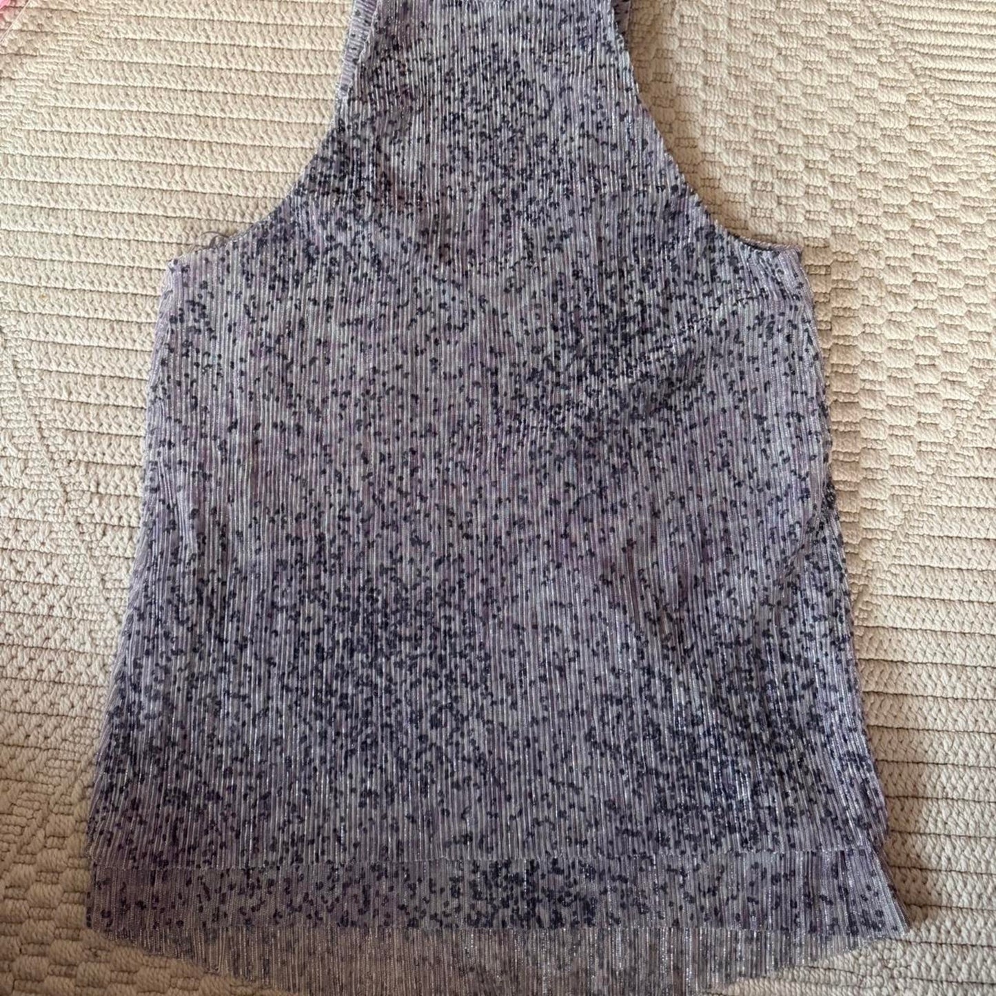 Anthropologie sequin top with sheer layered material