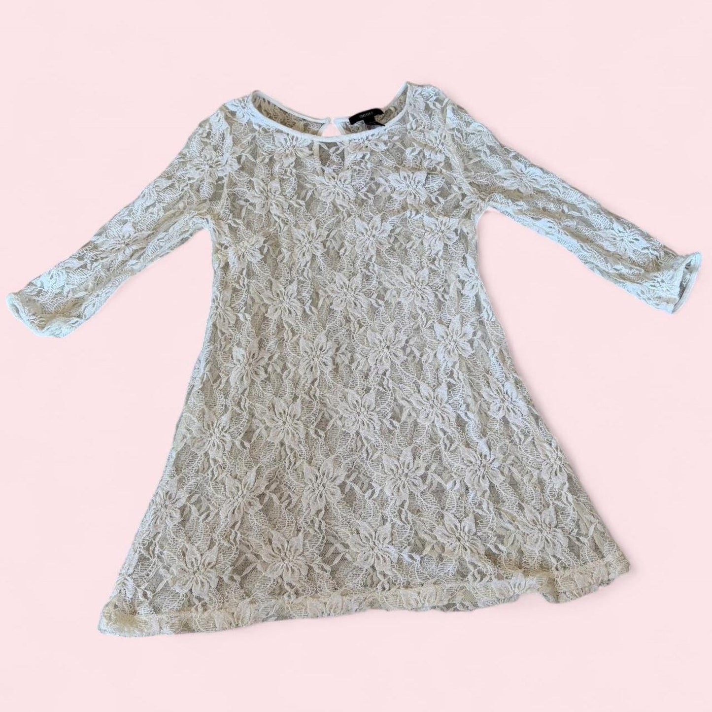 Forever 21 white lace long