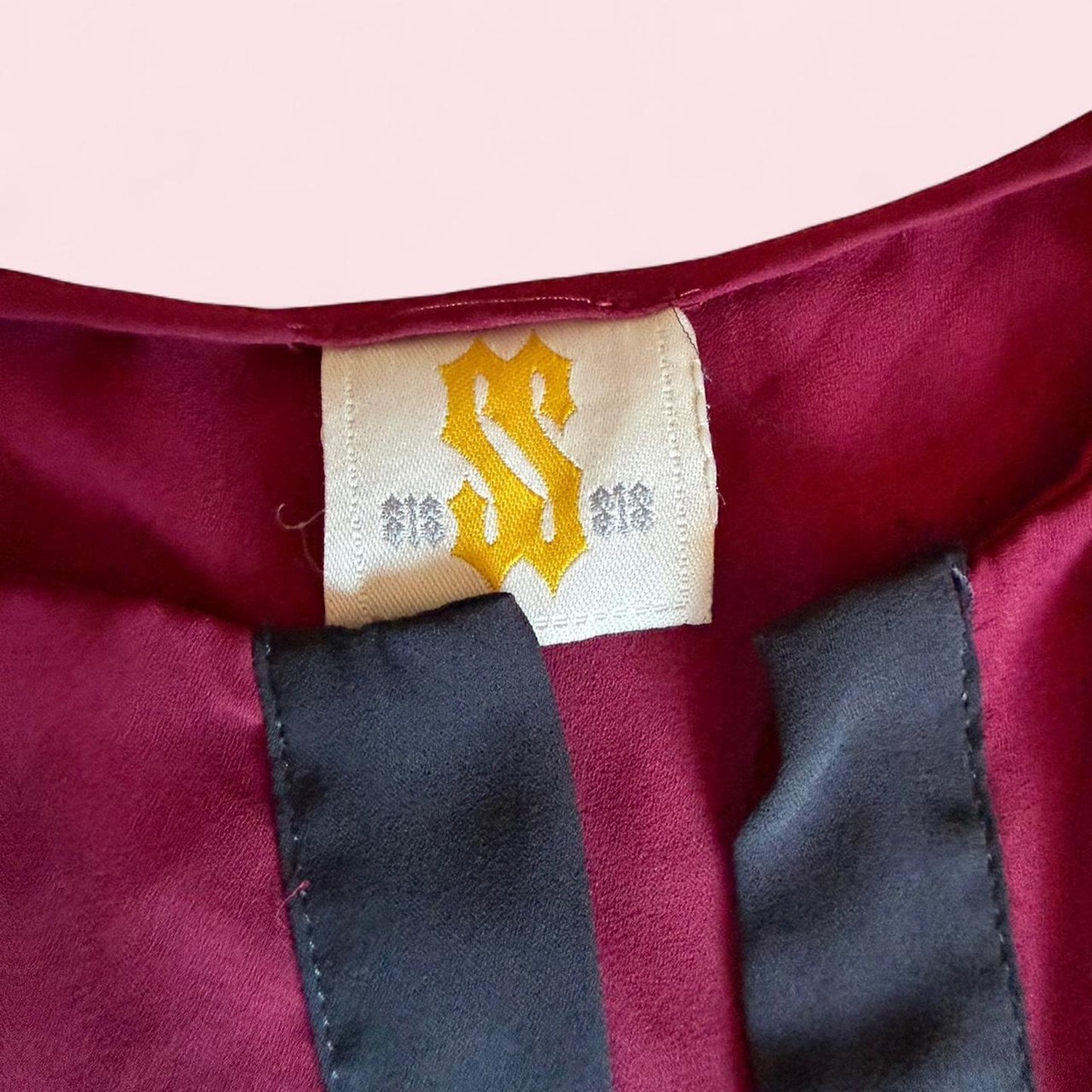 Vintage burgundy long sleeve blouse