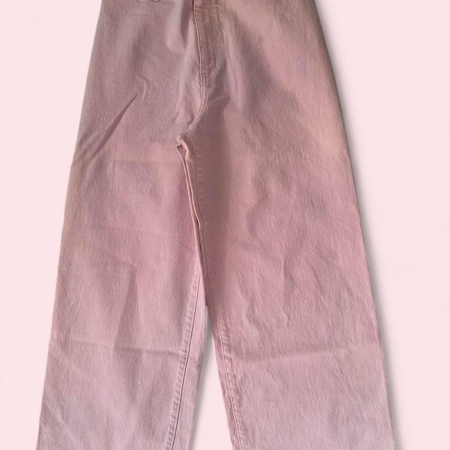 Pastel Pink Wide Leg Jeans 💗