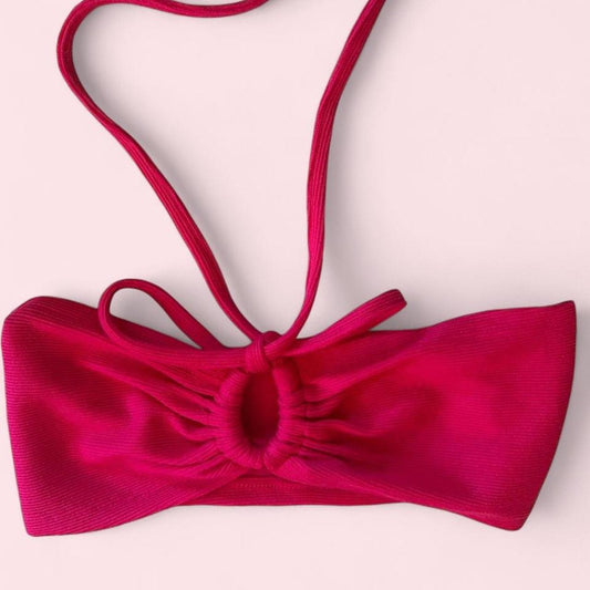 Hot pink bandeau top