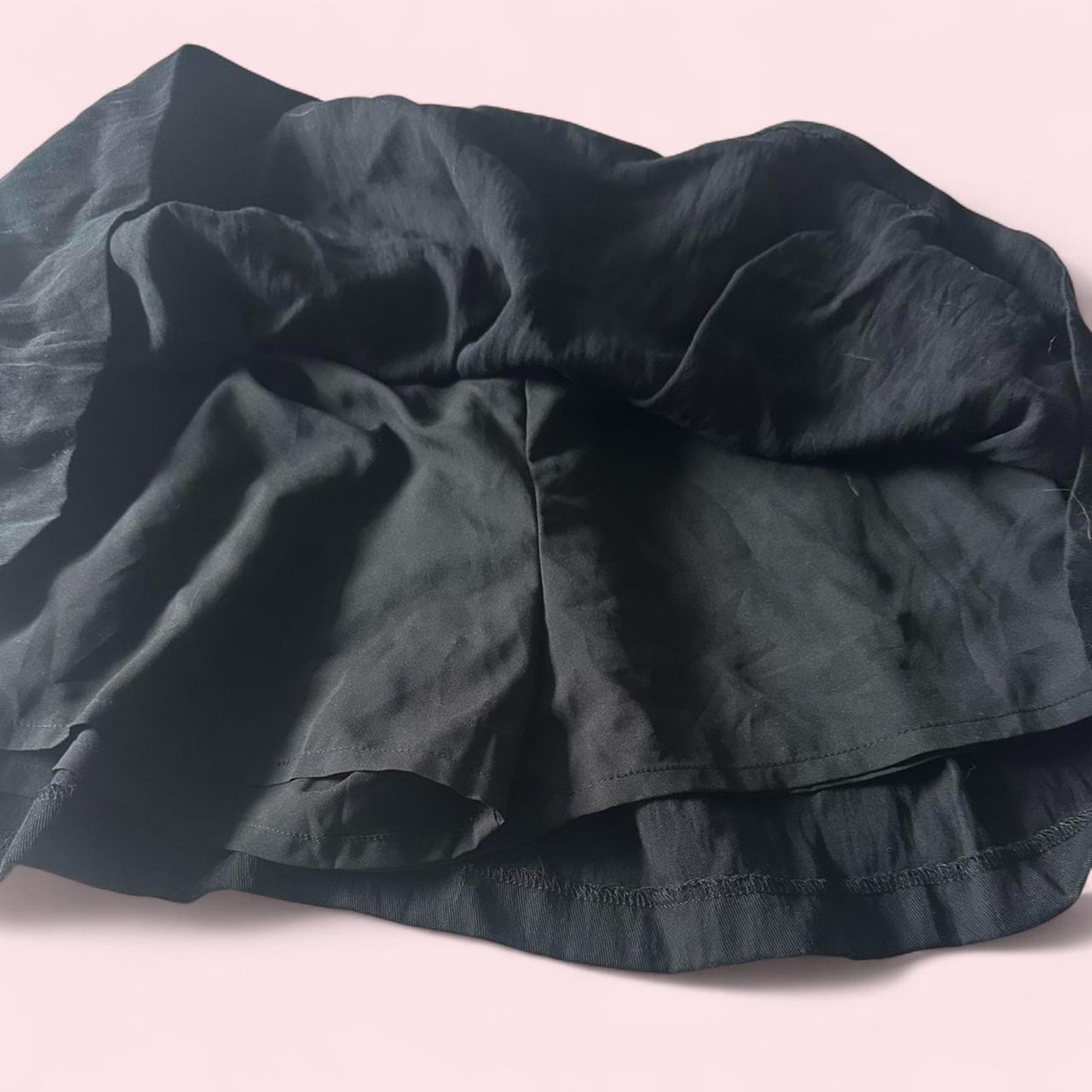 pleated mini skirt with shorts underneath